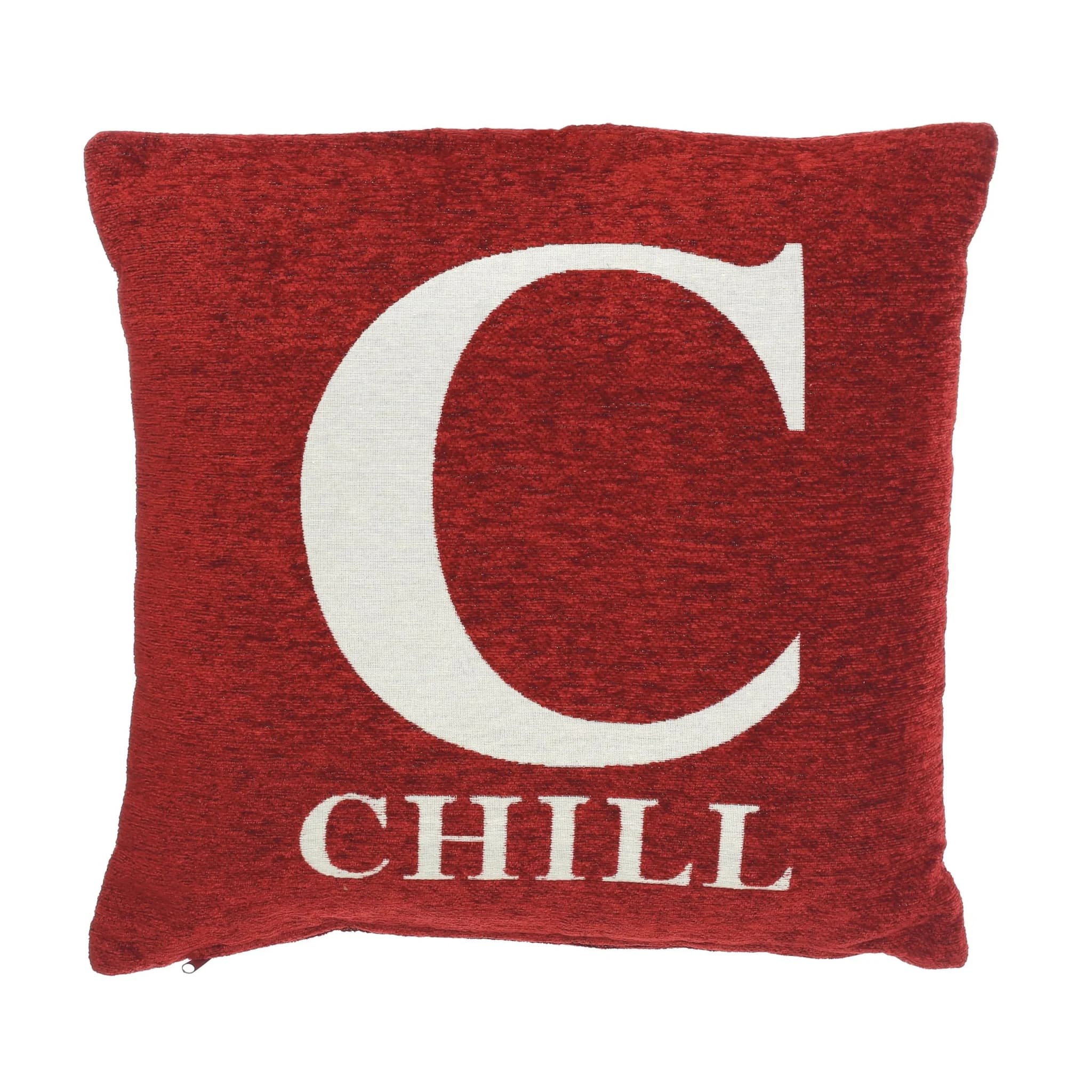 Words 'Chill' Red Cushion - Decorative, photo 2 of 2