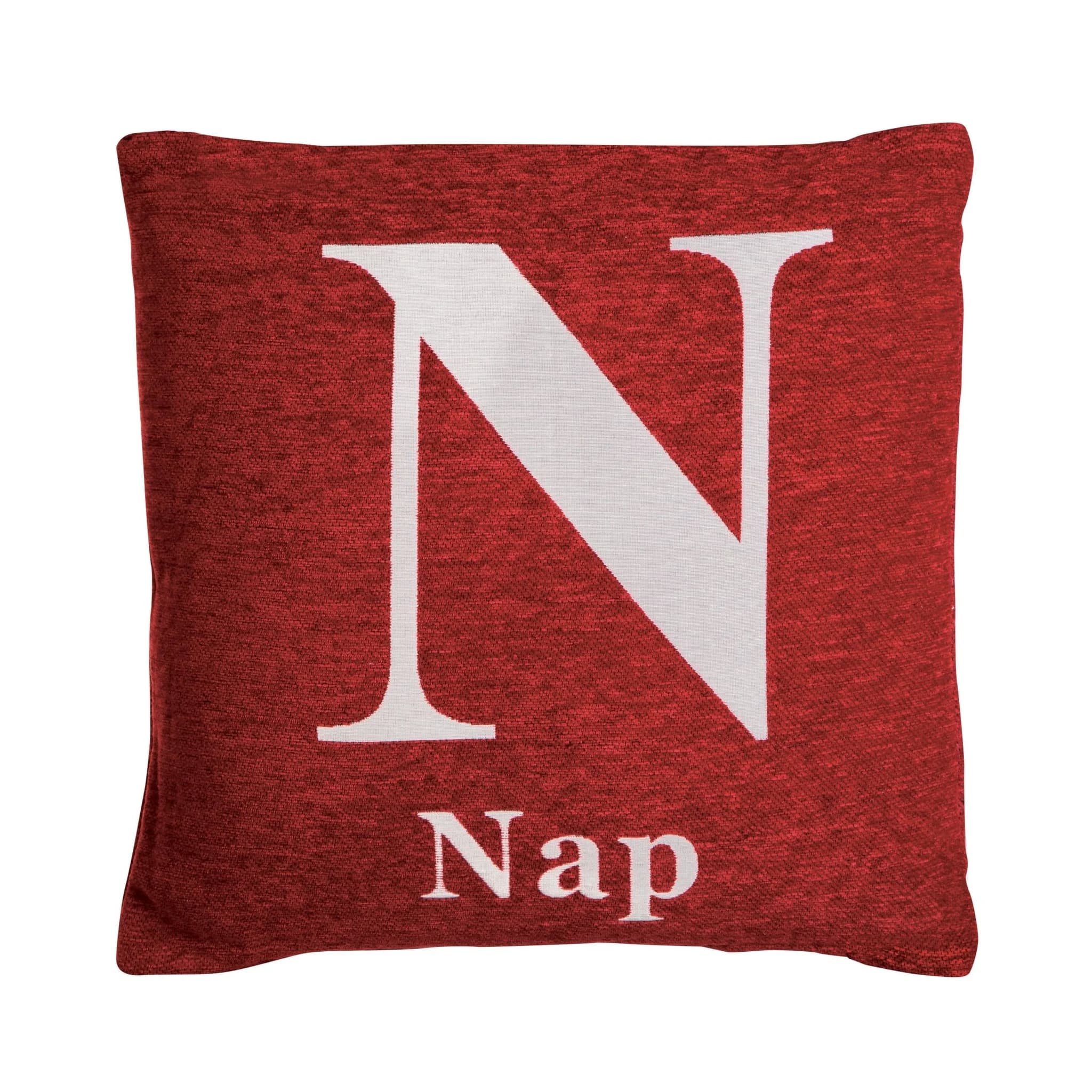 Words 'Nap' Red Cushion - Decorative, photo 2 of 2