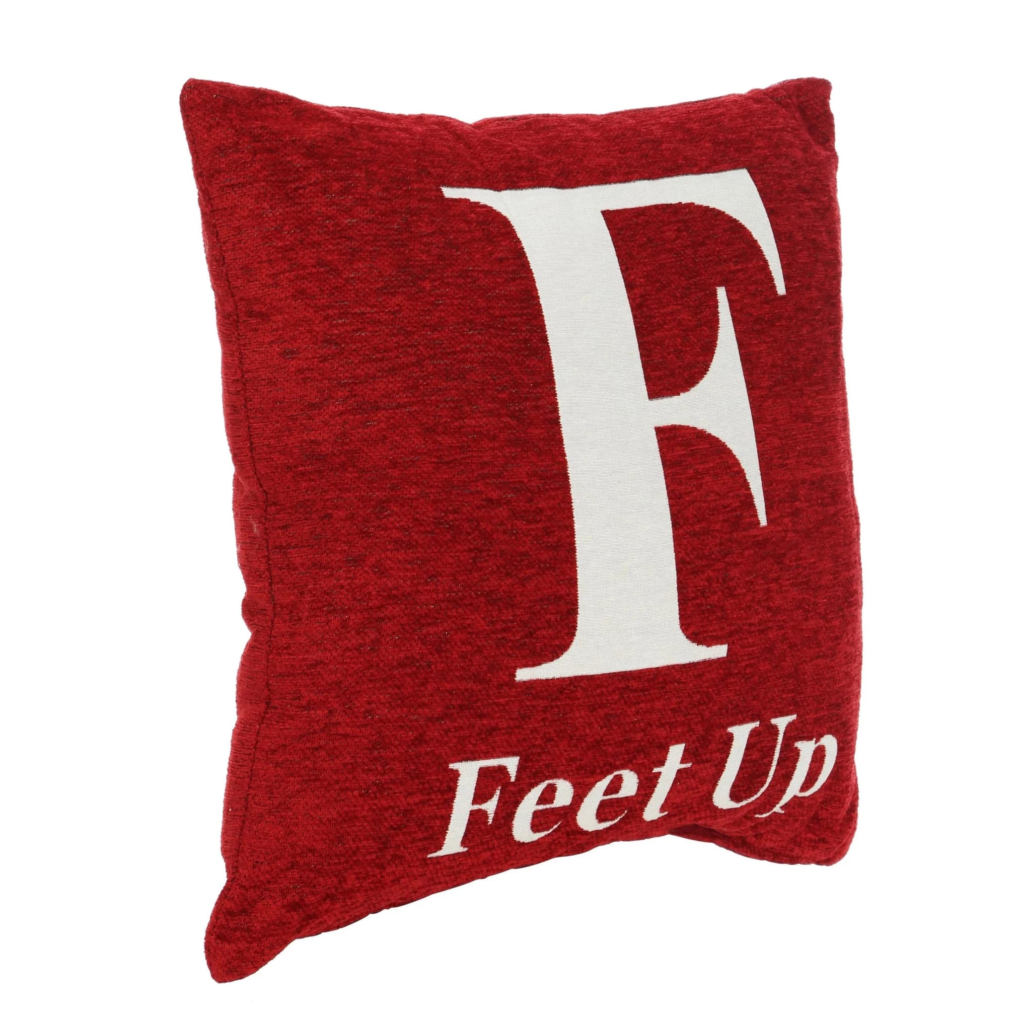 Words 'Feet Up' Red Cushion - Decorative, photo 2 of 2