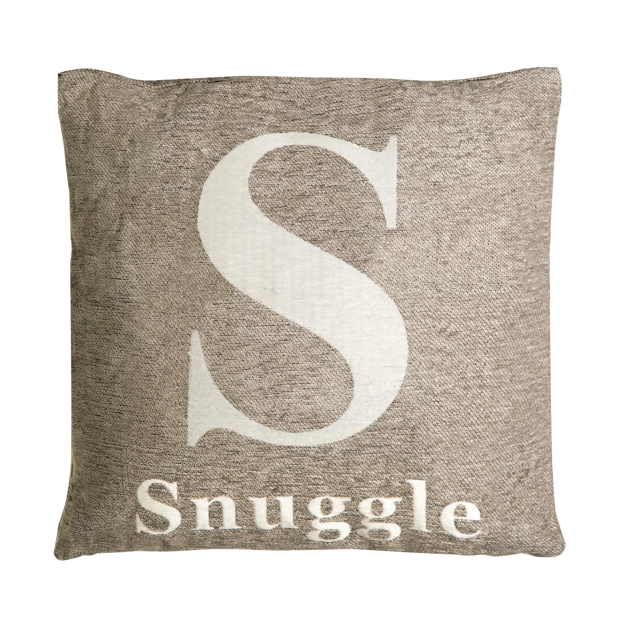 Words 'Snuggle' Natural Cushion - Decorative, photo 2 of 2