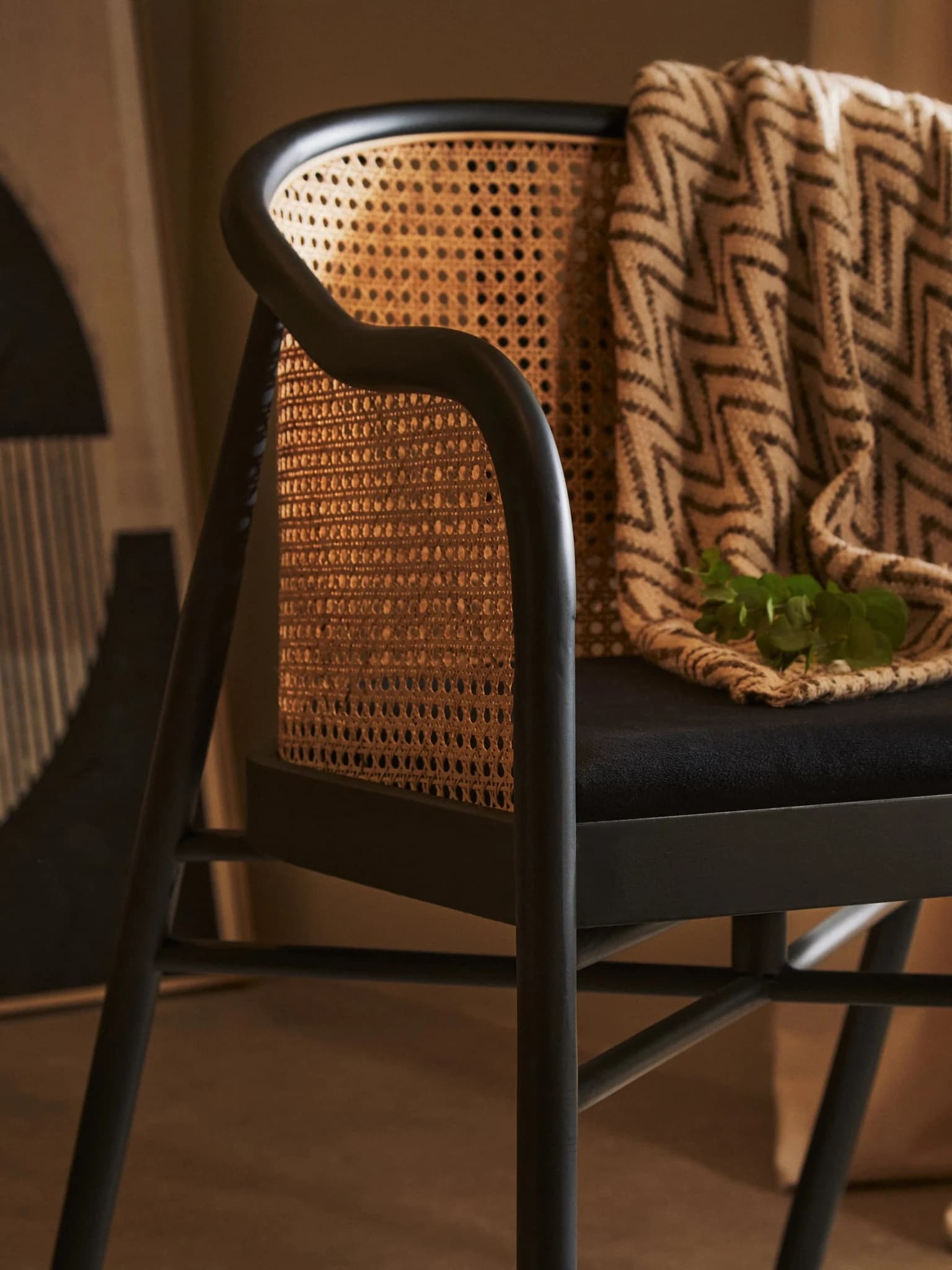 Bosie Chevron Beige Woven Throw - Decorative, photo 8 of 8