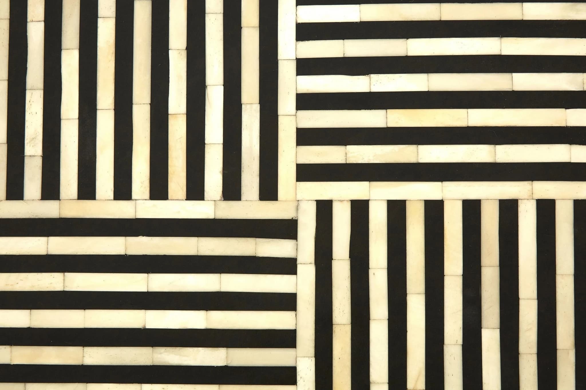 Boho Black and White Bone Inlay Coffee Table - Tables, photo 3 of 7