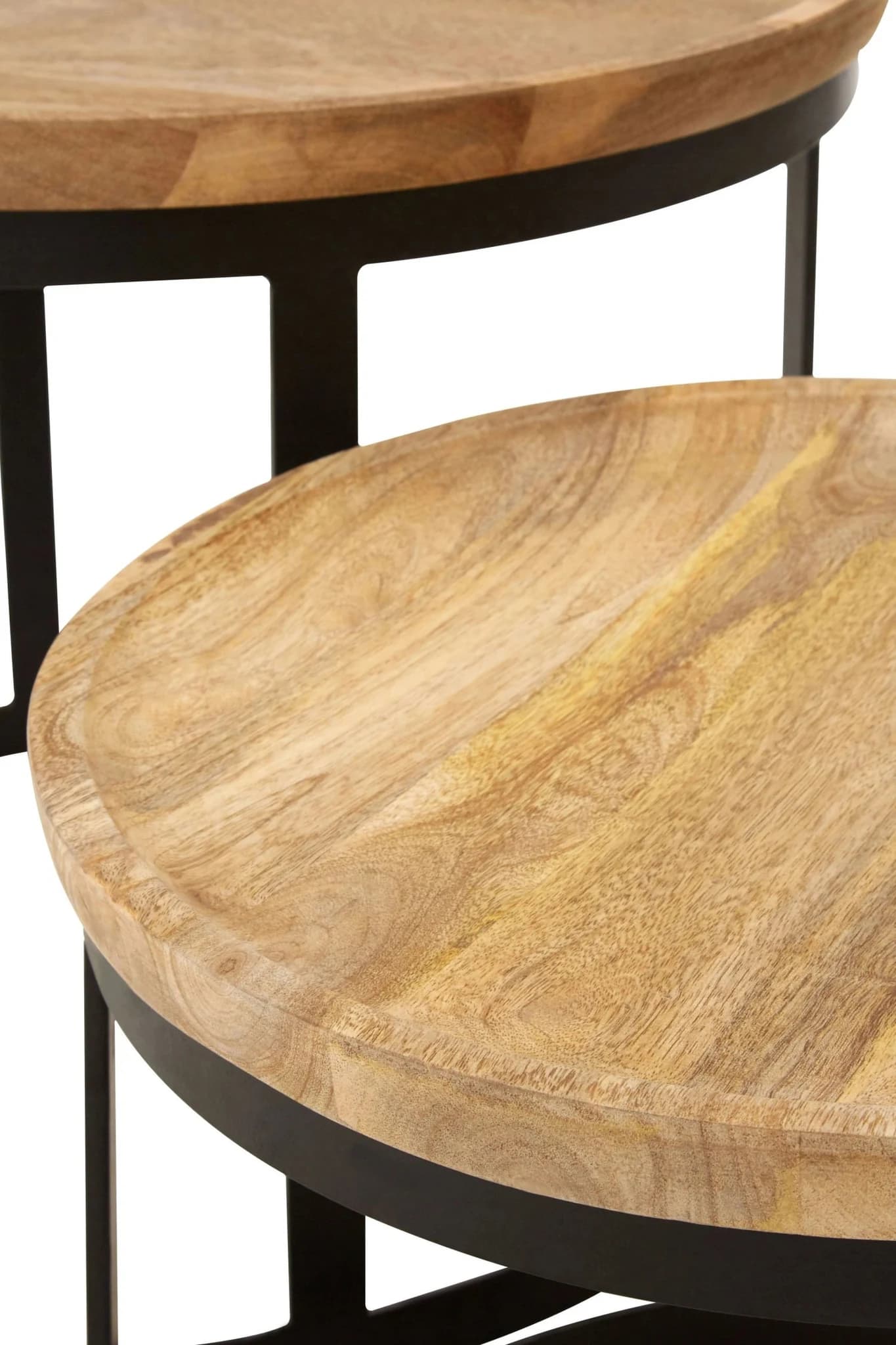 Boho Set Of Two Mango Wood Nesting Tables - Tables, photo 5 of 5