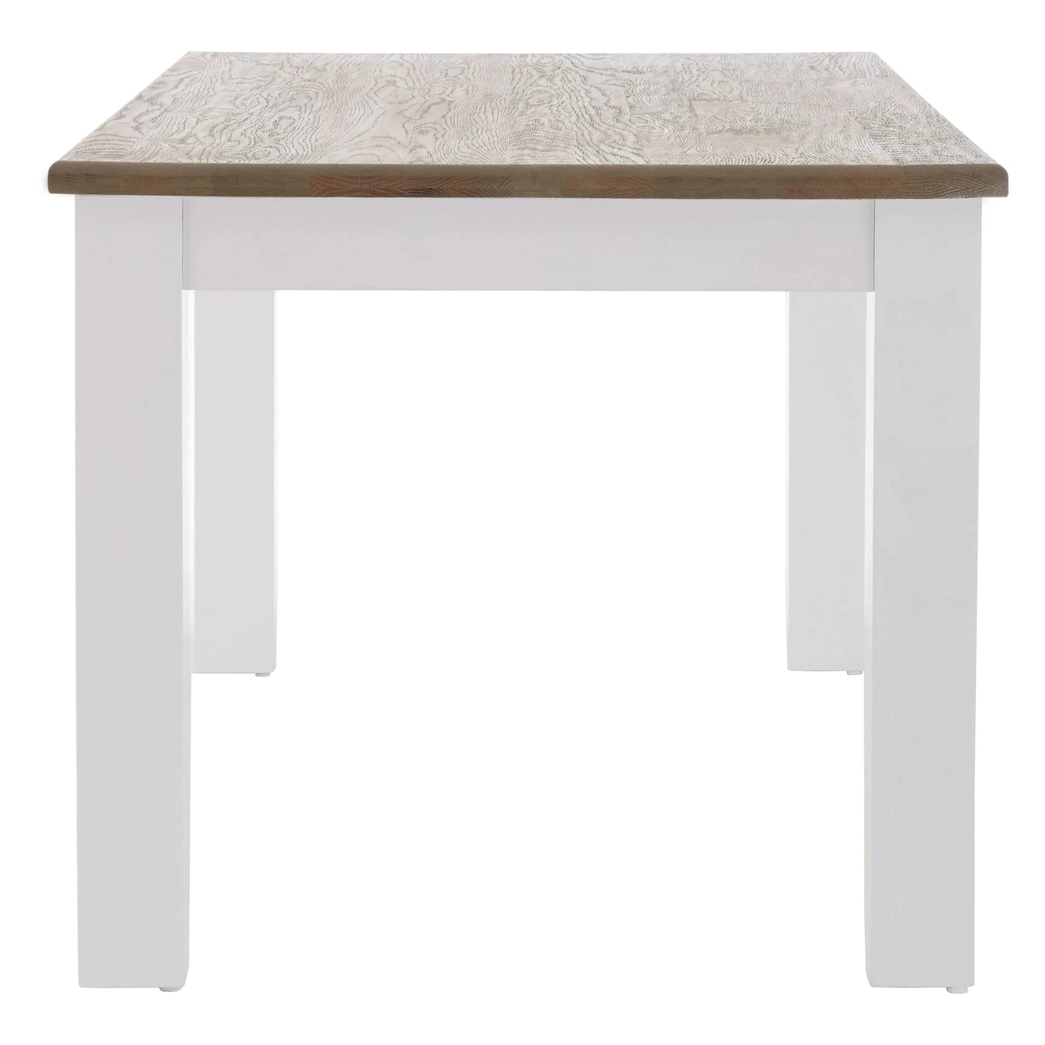 Hampstead Oak Wood Top White Dining Table - Tables, photo 2 of 6
