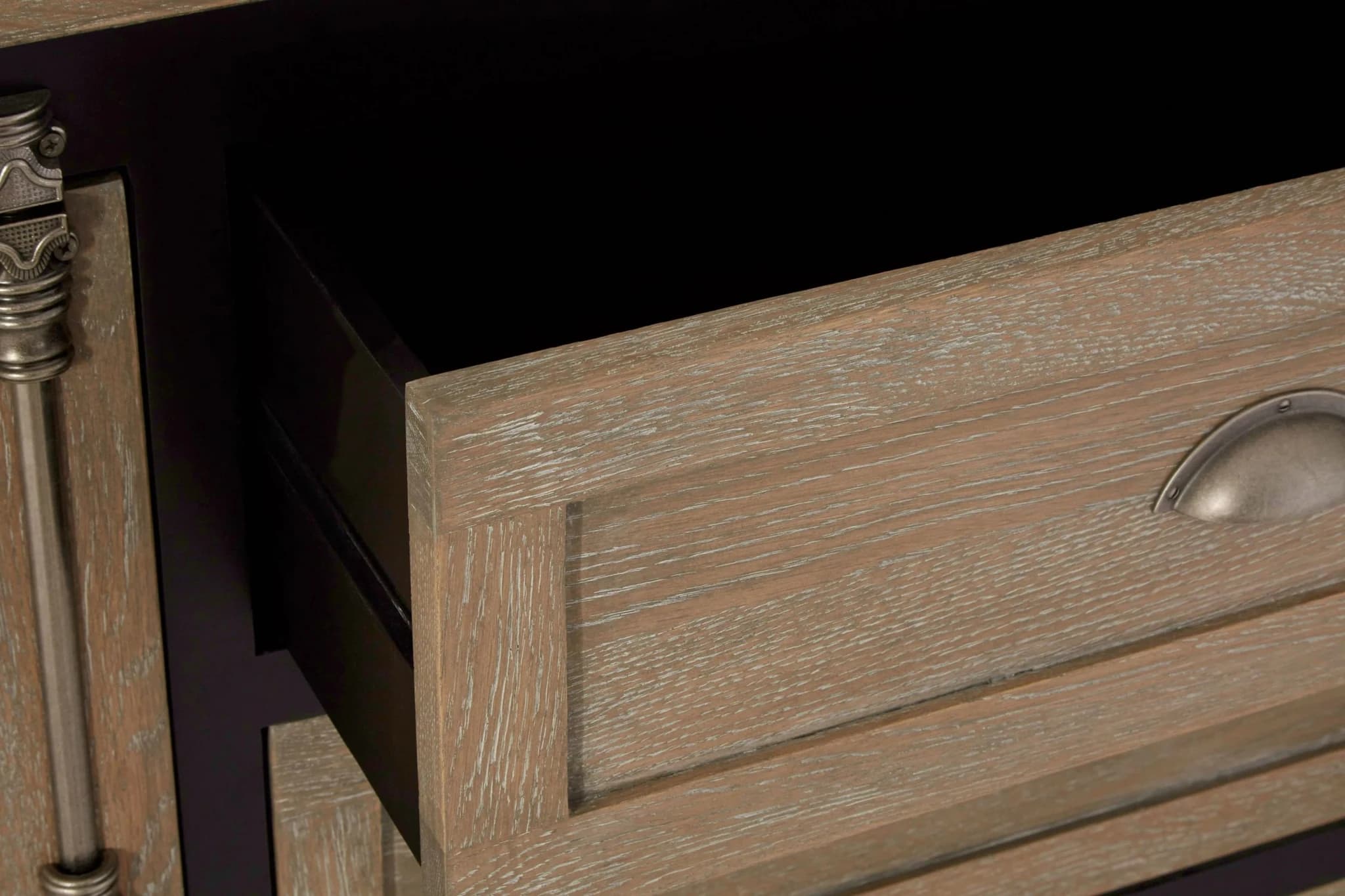 Kensington Townhouse Grey Wash and Antique Black Sideboard - Bookcases & shelving, photo 5 of 8