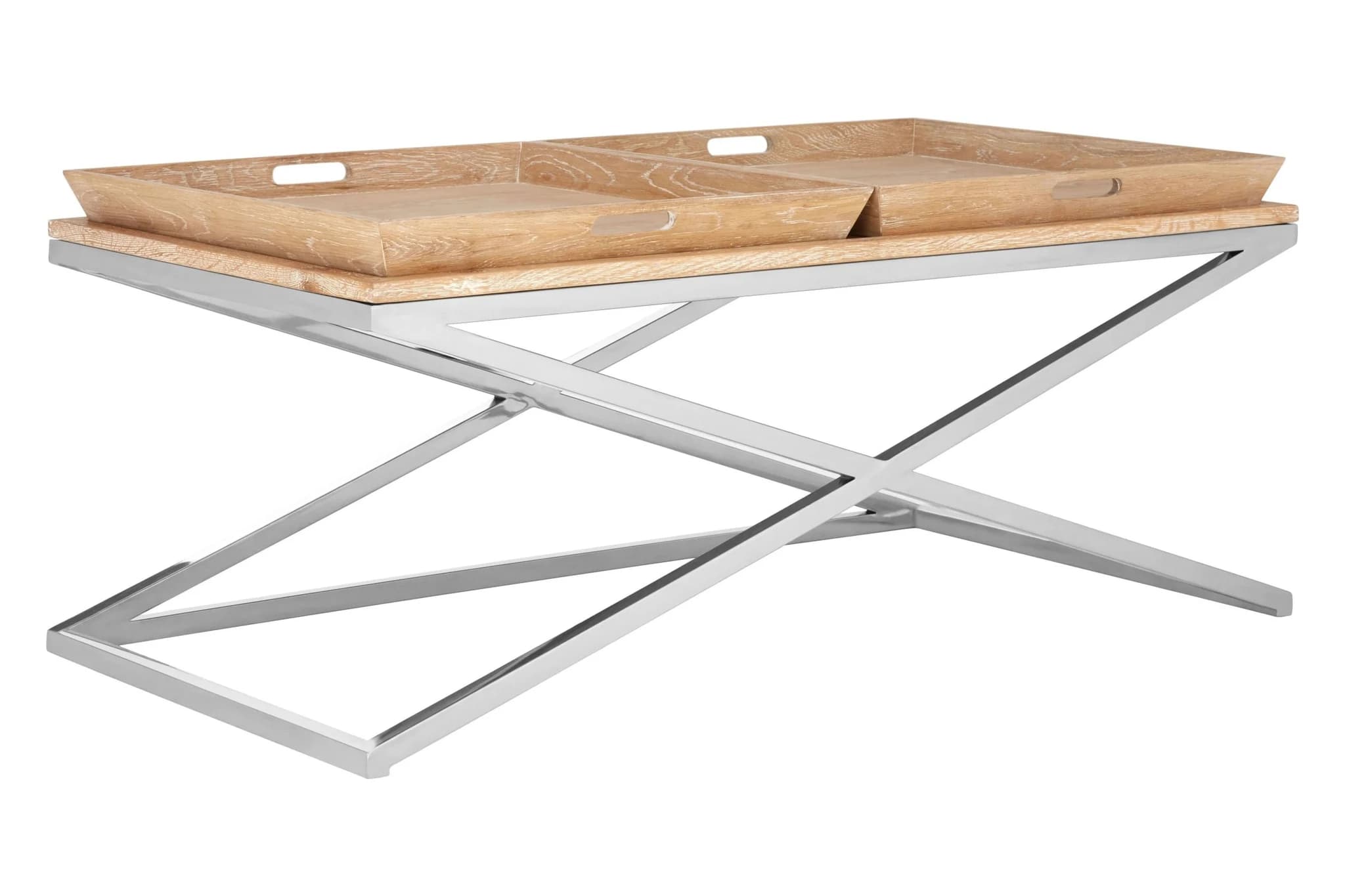 Holland Park Coffee Table with Oak Wood Tray Tops - Tables, photo 3 of 6