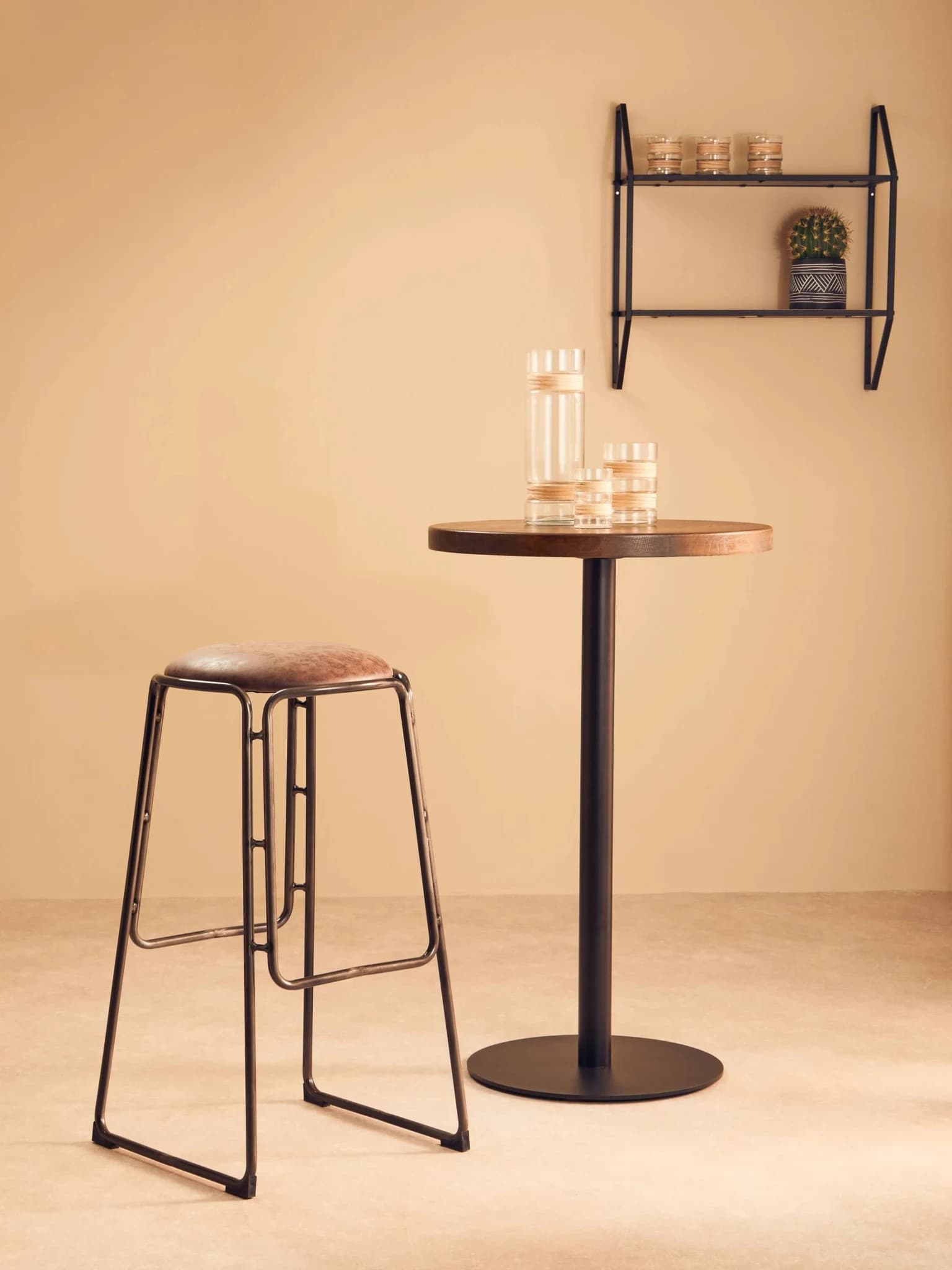 Dalston Mocha Bar Stool With Gunmetal Legs - Seating, photo 3 of 8
