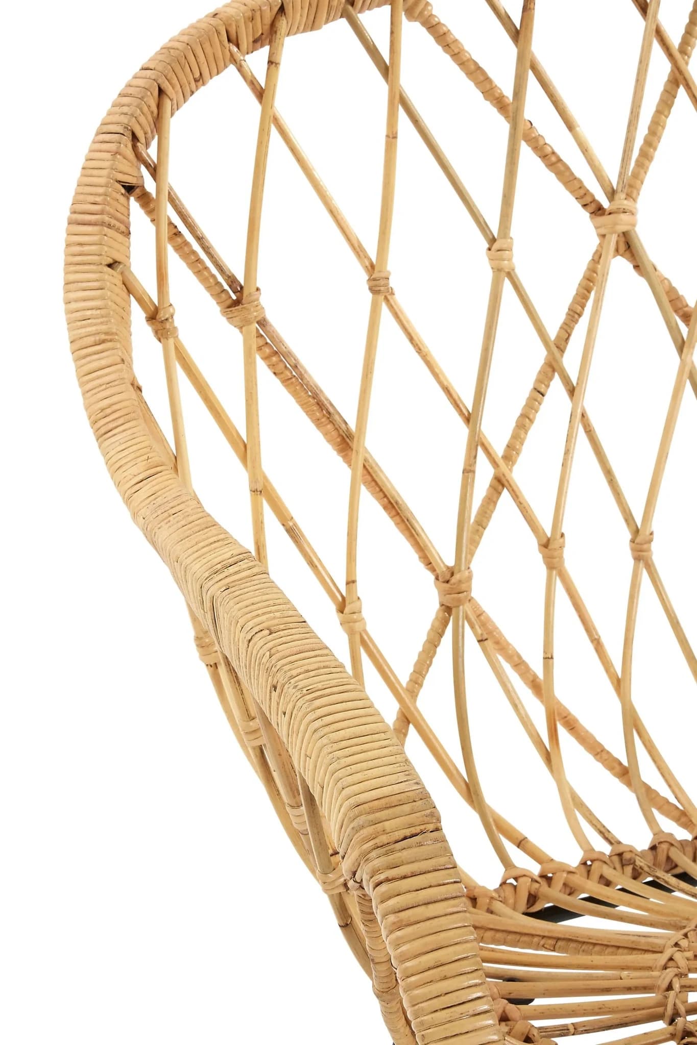 Java Natural Rattan Chair with Black Metal Legs - Seating, photo 8 of 8