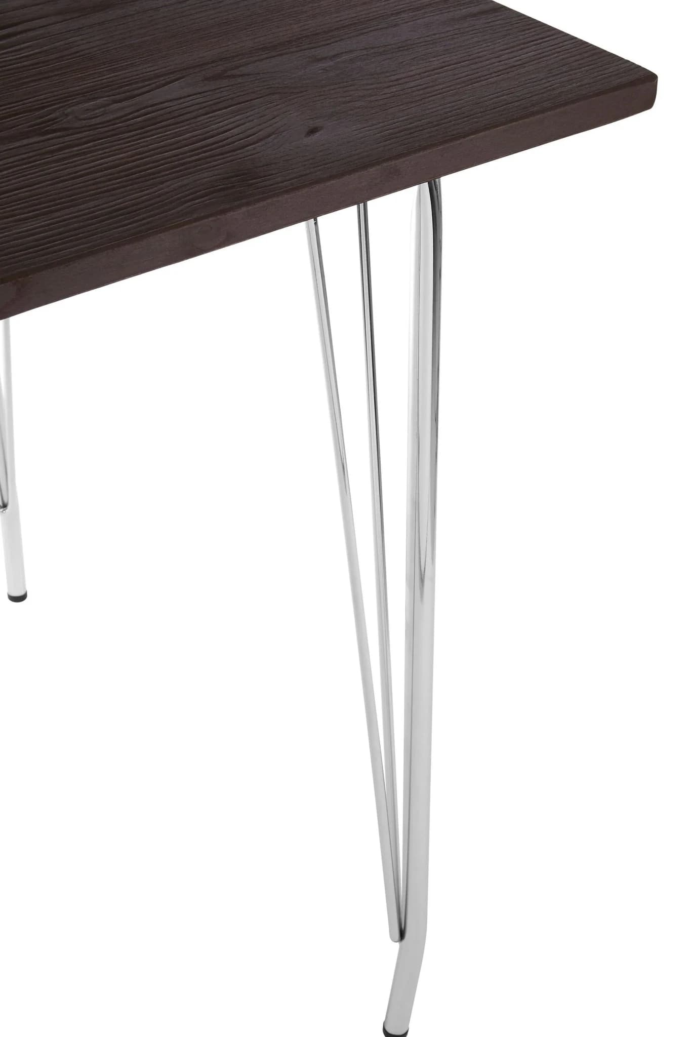 District Chrome Metal And Elm Wood Square Dining Table - Tables, photo 7 of 8