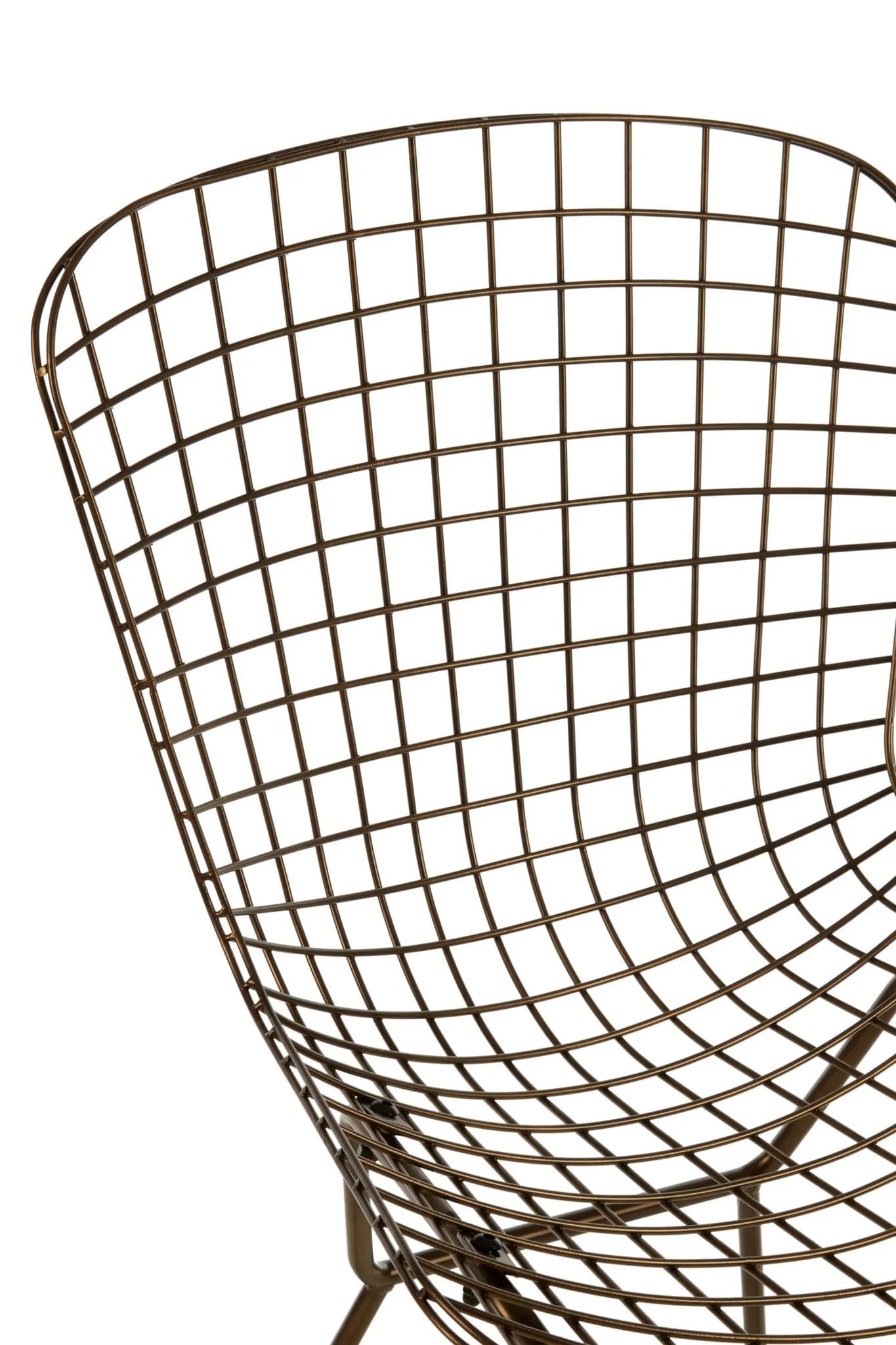 District Bronze Metal Grid Frame Wire Chair - Seating, photo 7 of 8