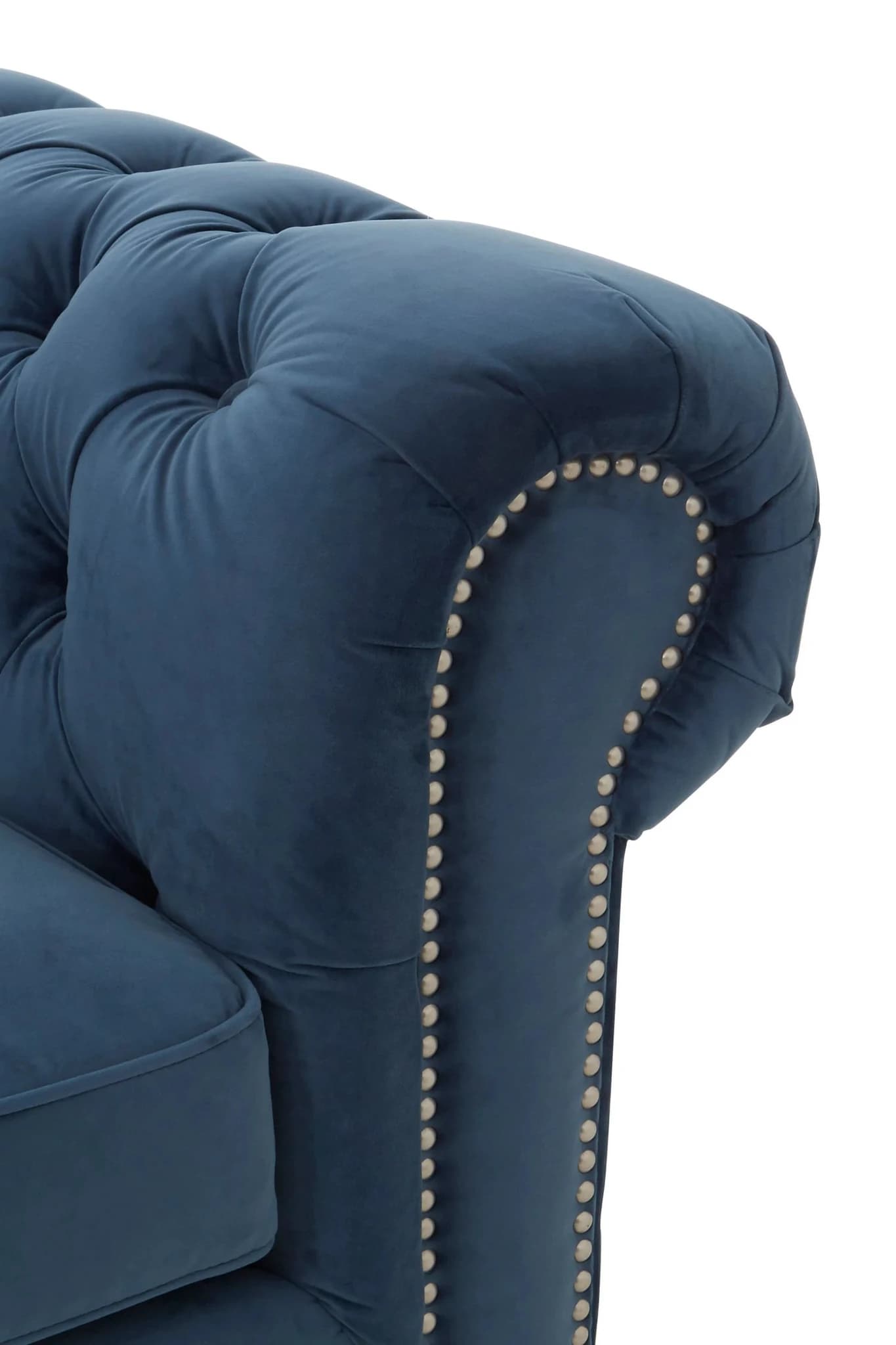 Stella Midnight Blue Velvet 3 Seater Chesterfield Sofa - Seating, photo 8 of 8