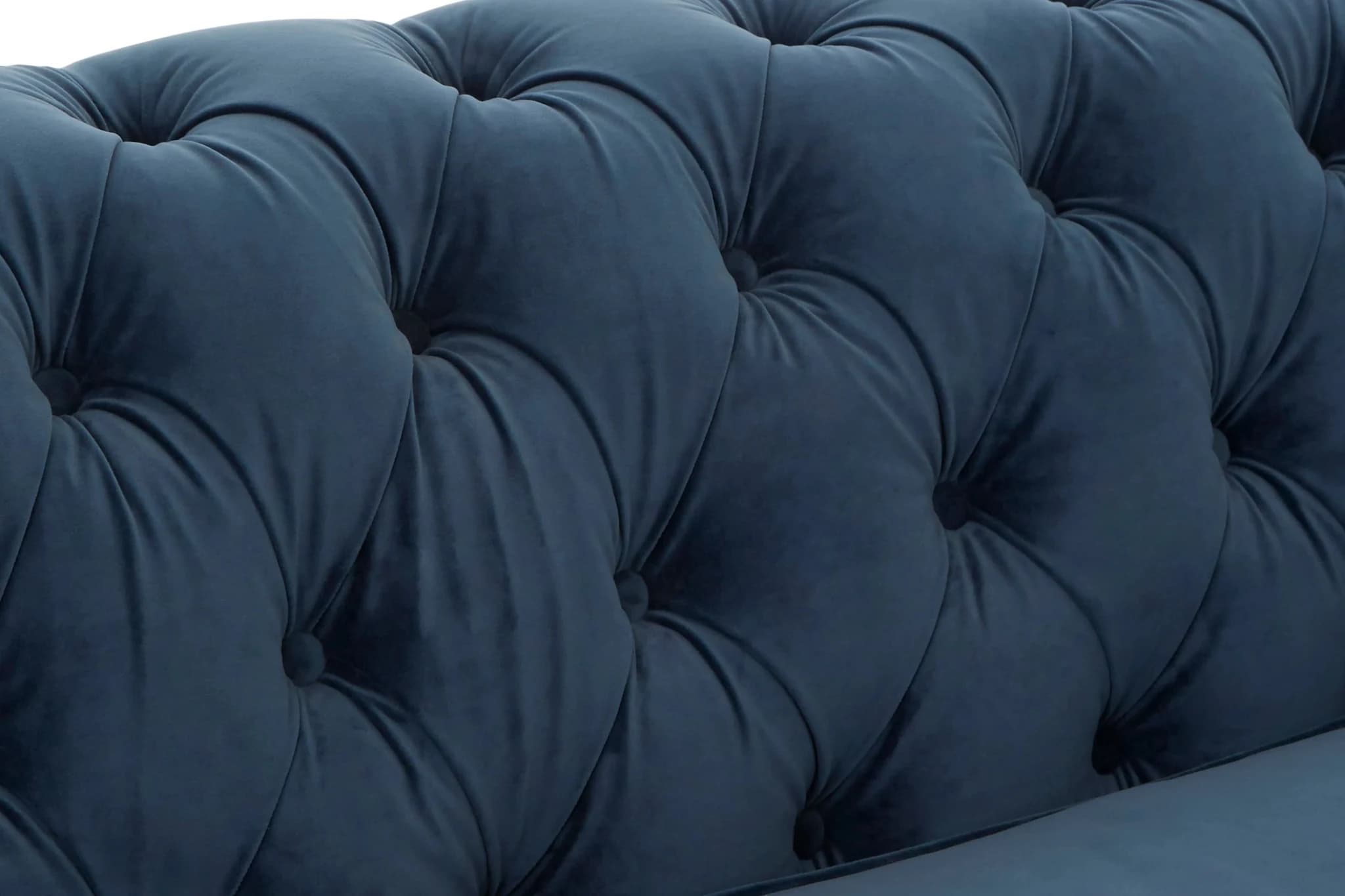 Stella Midnight Blue Velvet 3 Seater Chesterfield Sofa - Seating, photo 7 of 8