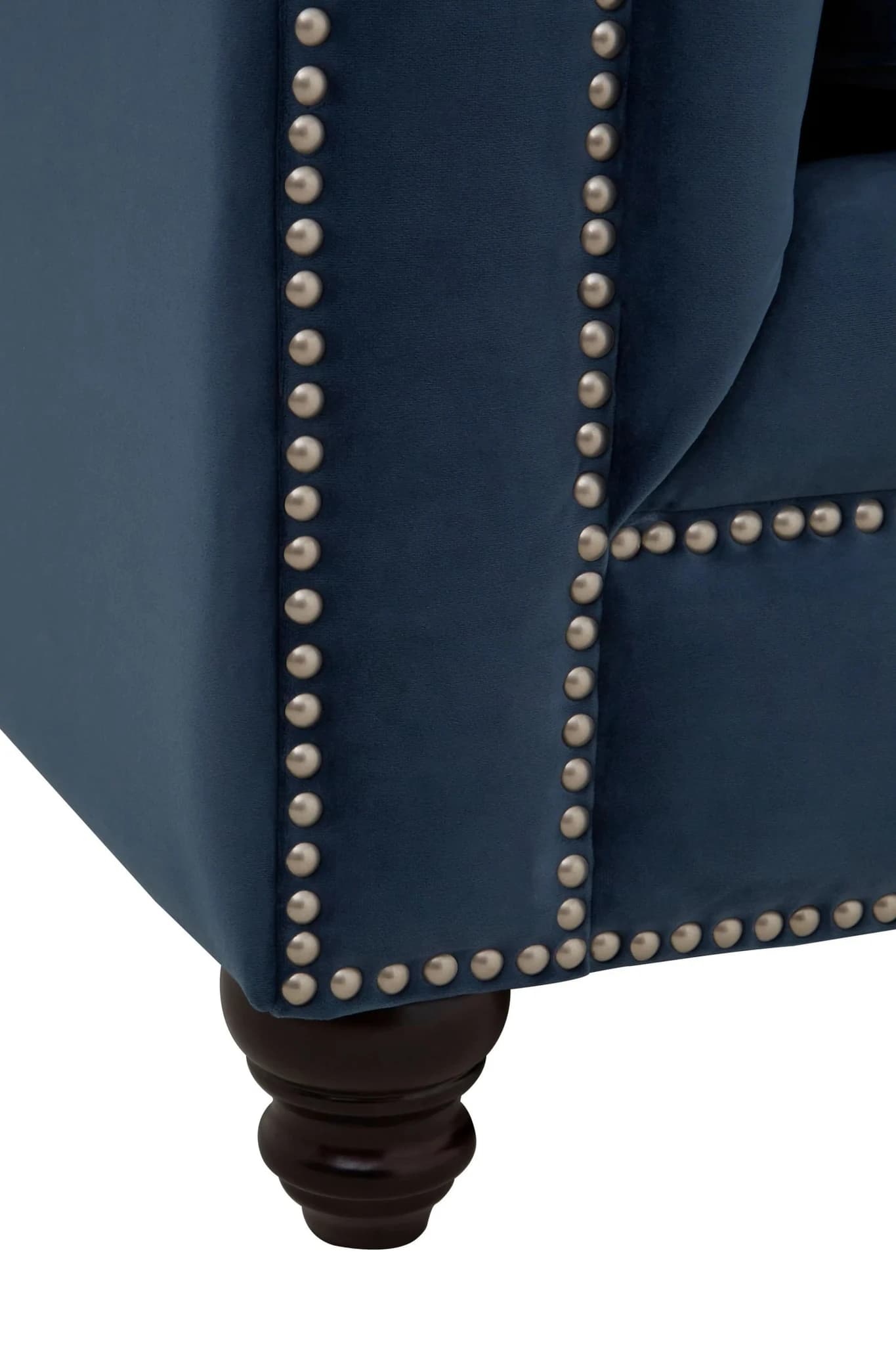 Stella Midnight Blue Velvet 3 Seater Chesterfield Sofa - Seating, photo 6 of 8