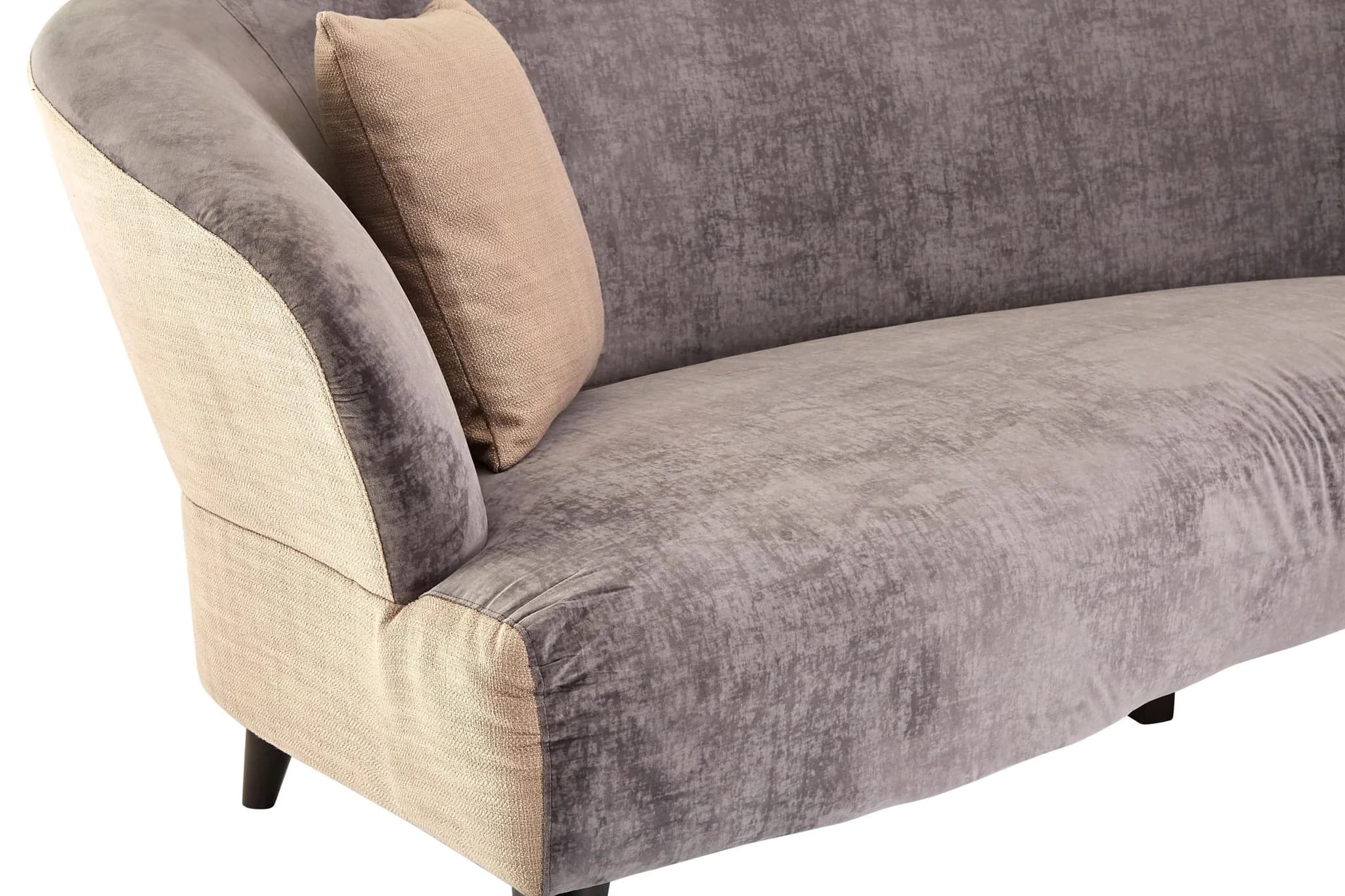 Reine 3 Seat Grey Velvet Sofa - Seating, photo 6 of 6