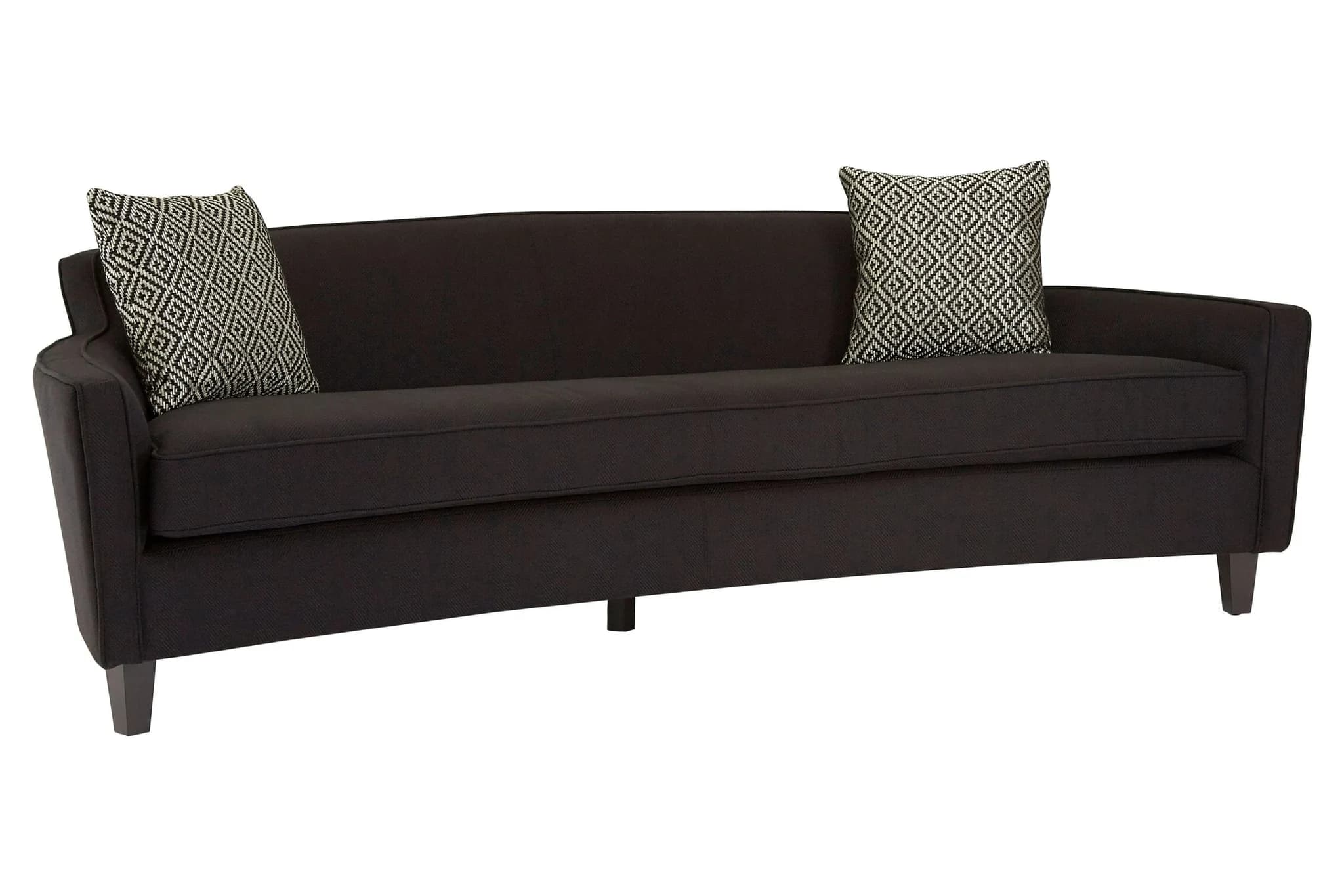 Rania 3 Seat Black Dimity Fabric Sofa - Seating, photo 4 of 6