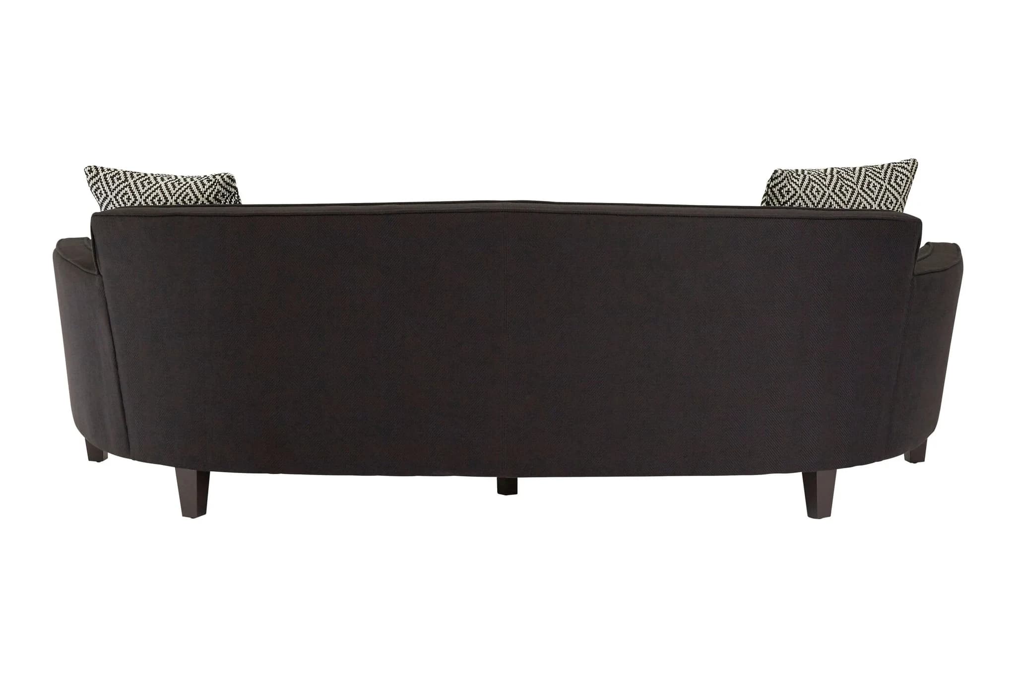 Rania 3 Seat Black Dimity Fabric Sofa - Seating, photo 2 of 6