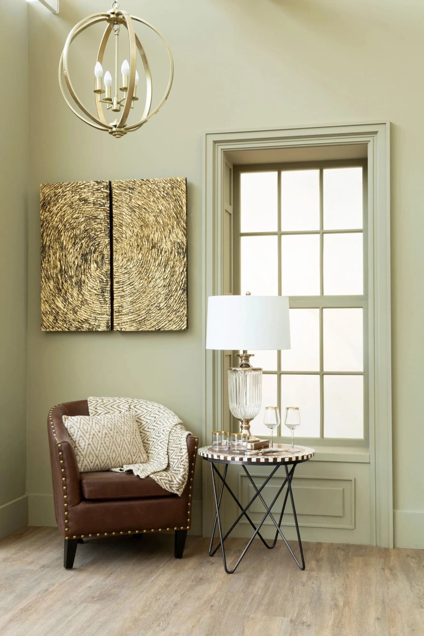 Artisan Round Acacia Wood Side Table with Mosaic Edge - Tables, photo 3 of 6