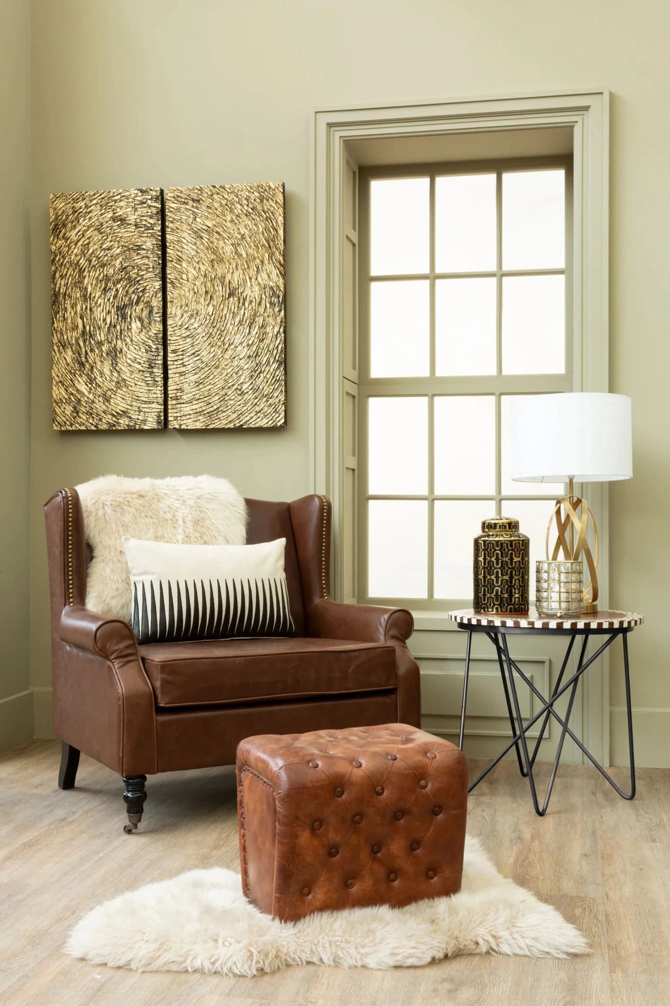 Artisan Round Acacia Wood Side Table with Mosaic Edge - Tables, photo 2 of 6