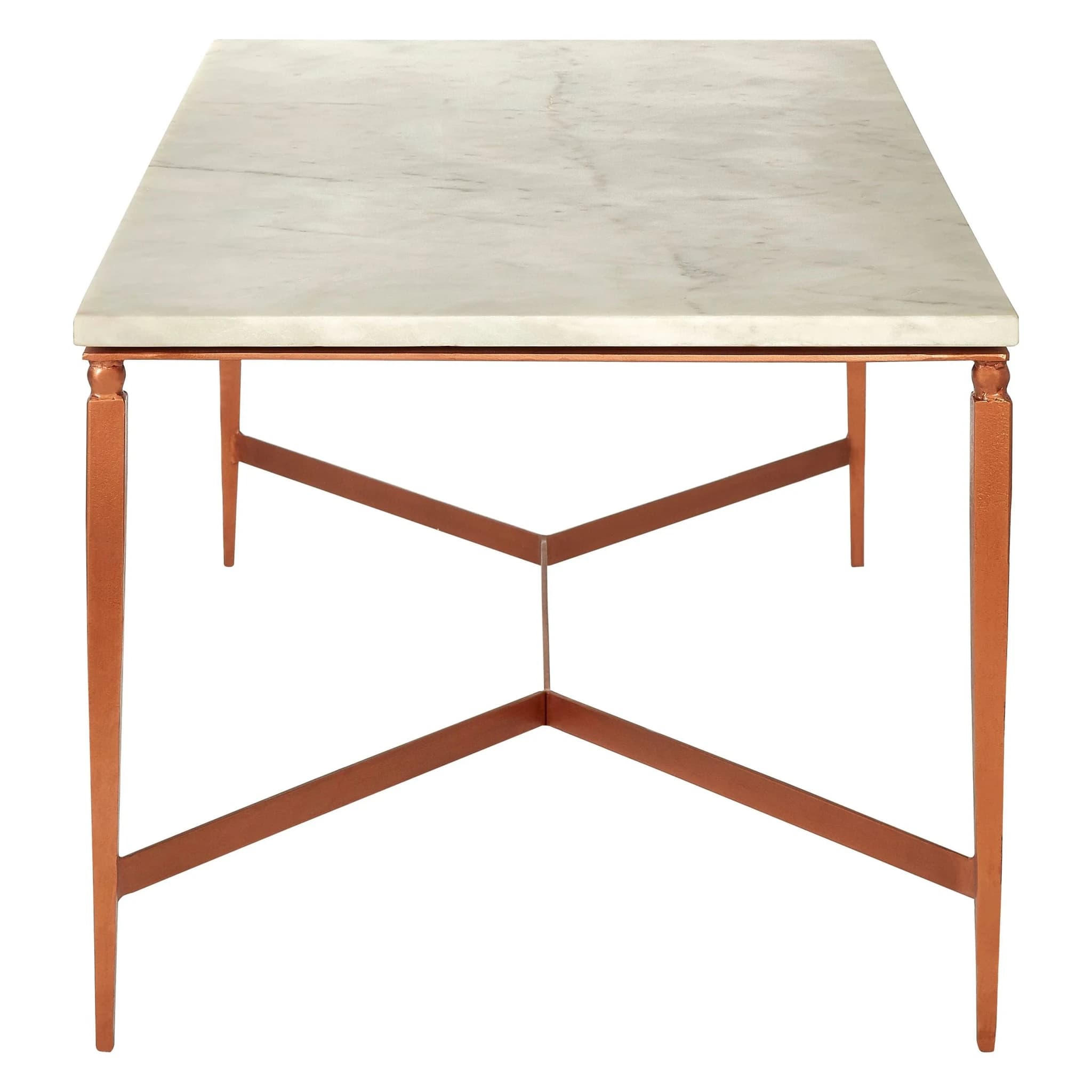 Nirav White Marble Top Coffee Table - Tables, photo 3 of 6