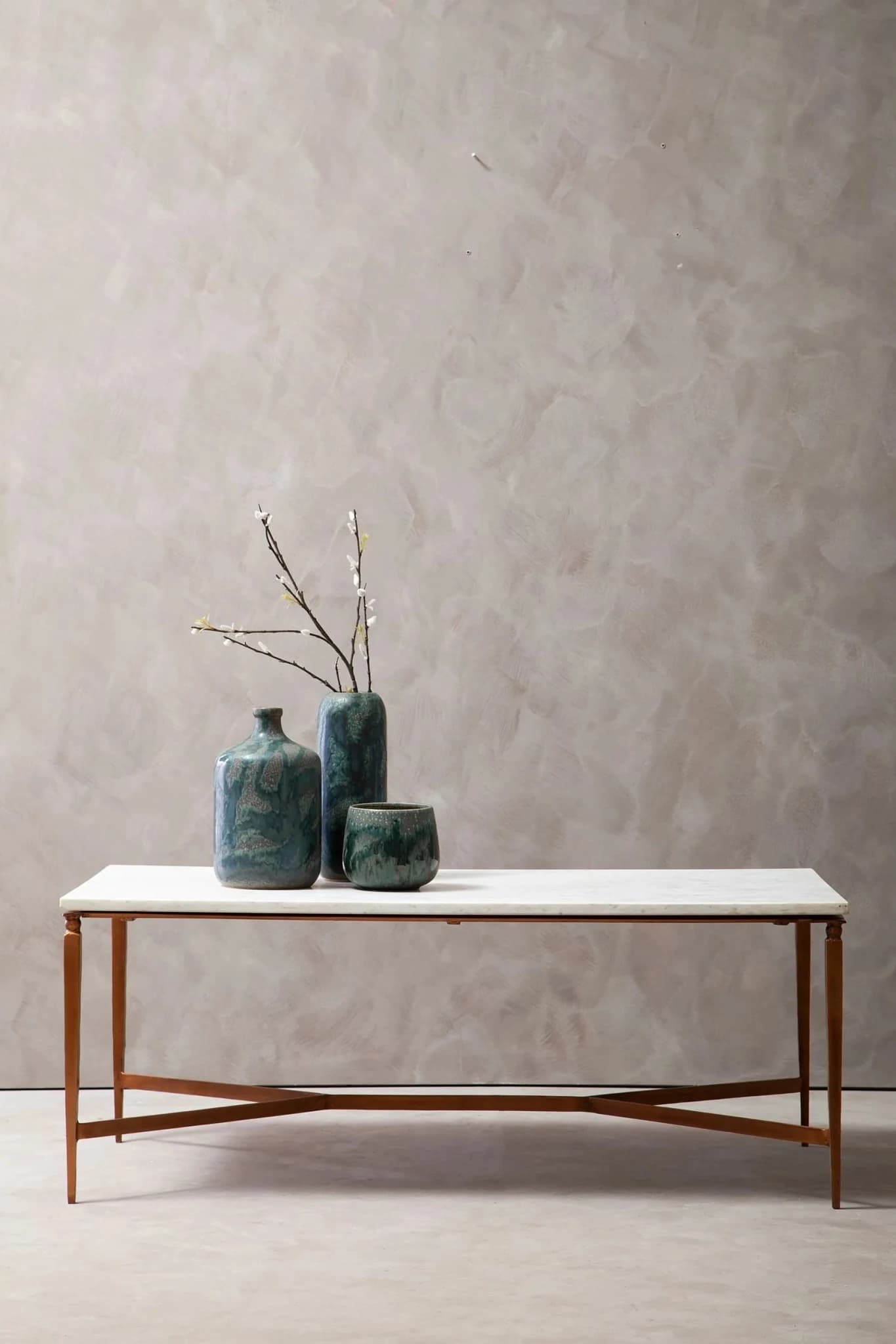 Nirav White Marble Top Coffee Table - Tables, photo 2 of 6