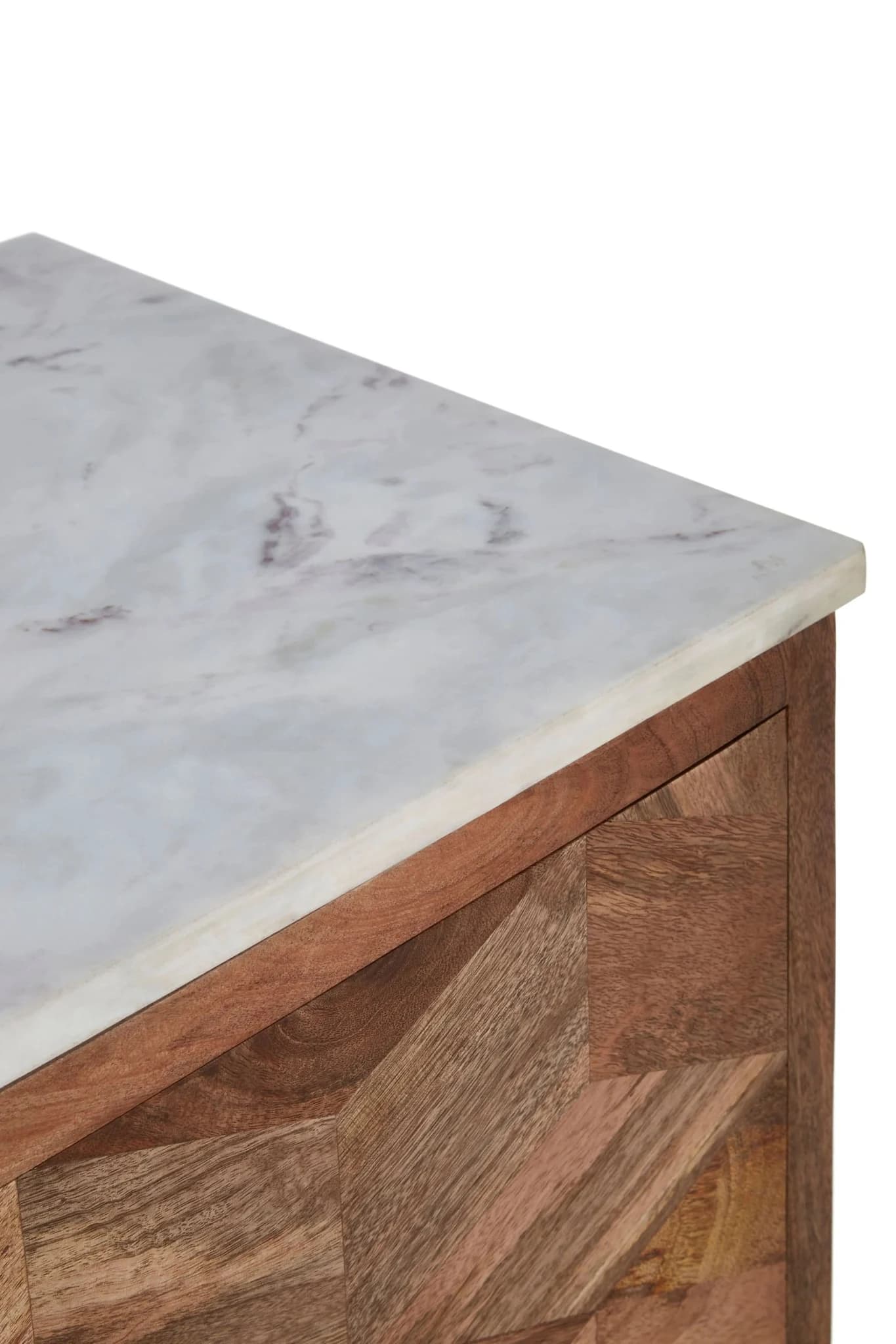 Nirav Marble and Mango Wood Geometric Design Cabinet - Bookcases & shelving, photo 5 of 5