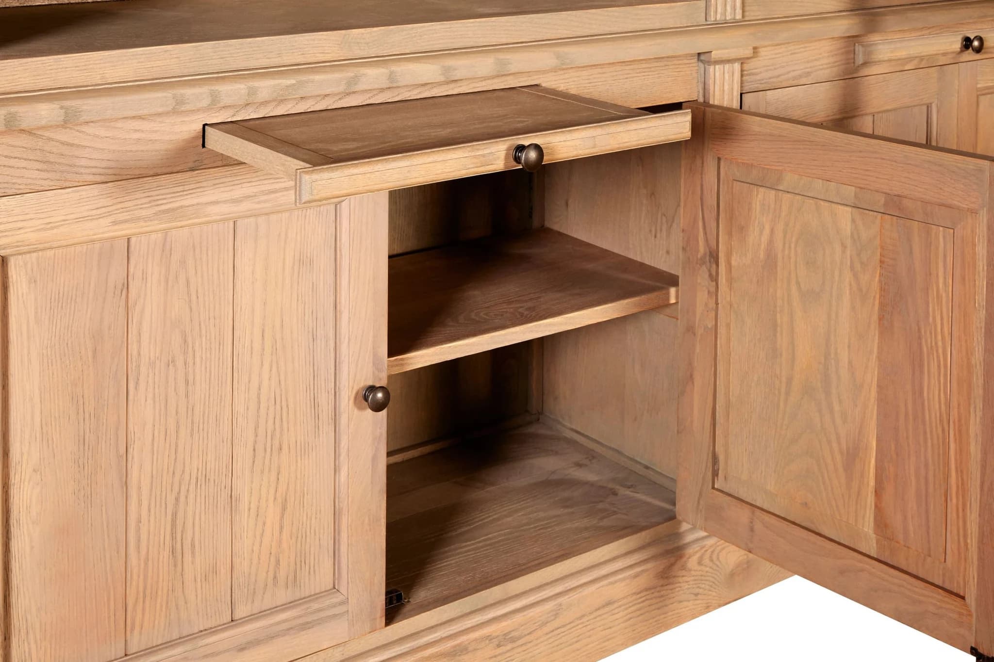 Lyon Washed Grey Oak Wood Large Bookcase With Ladder - Bookcases & shelving, photo 3 of 3