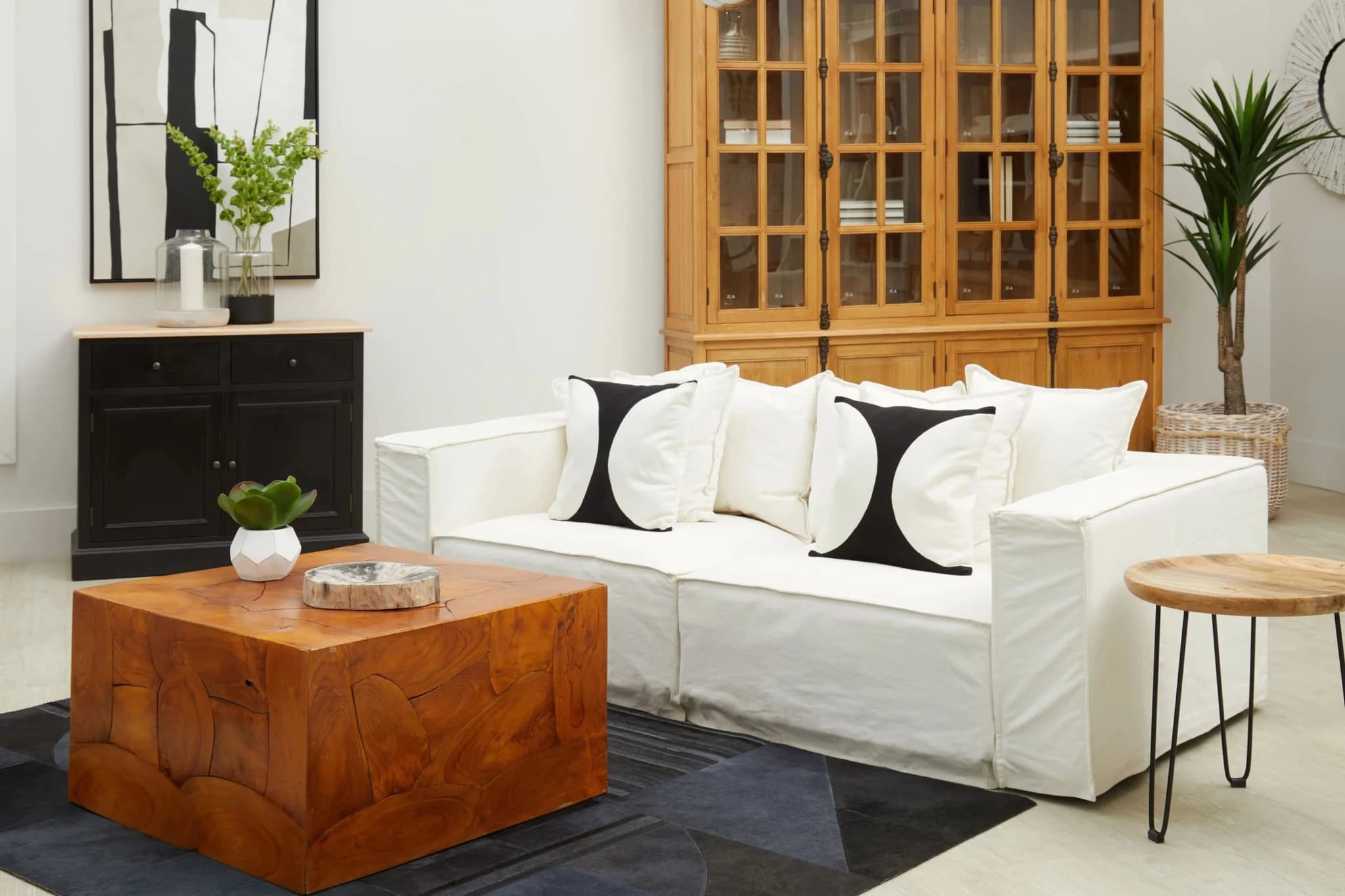 Lyon Natural Oak Wood Large Cabinet - Bookcases & shelving, photo 2 of 6