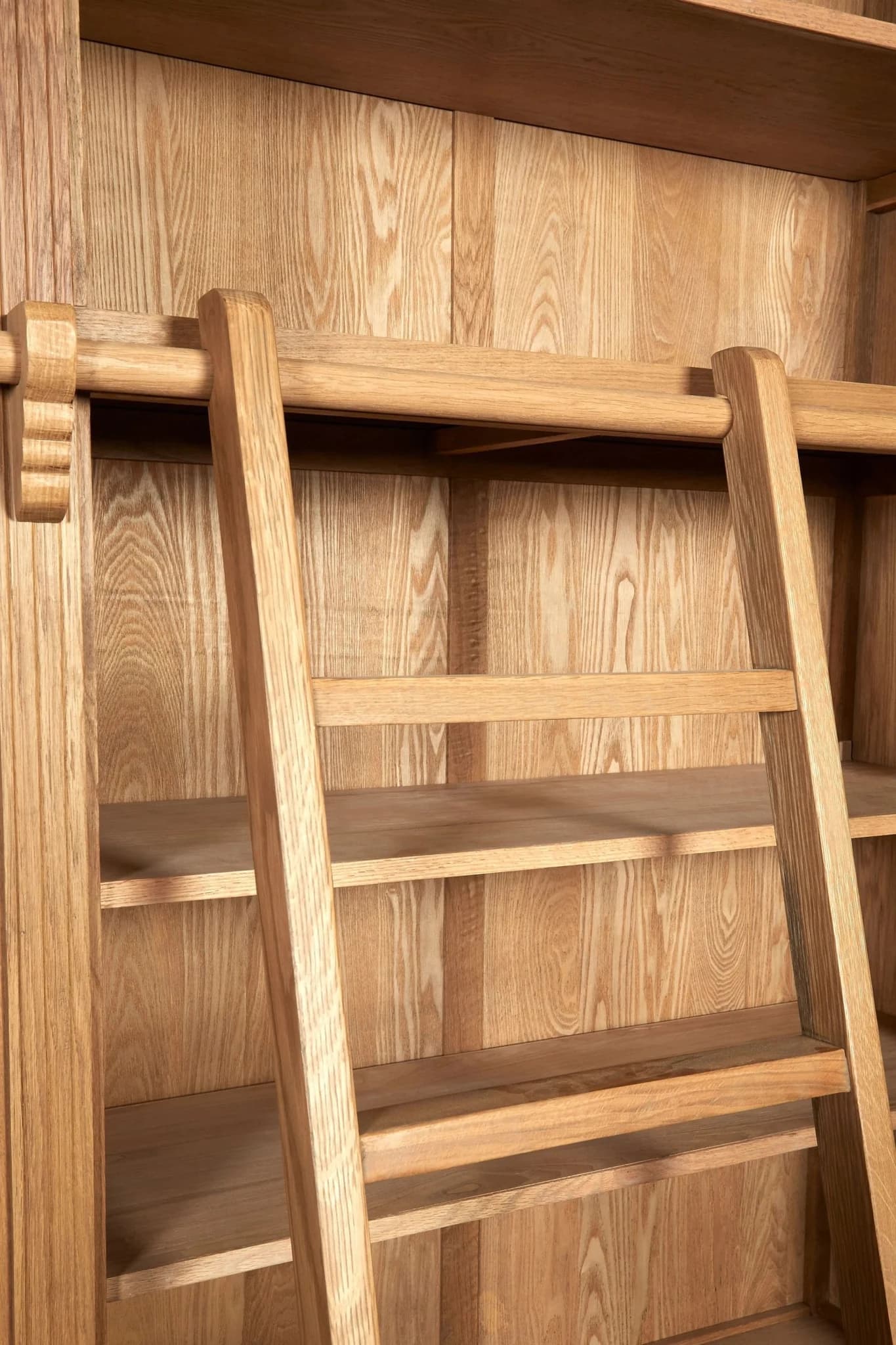 Lyon Wooden Finish 2 Section Bookcase With Ladder - Bookcases & shelving, photo 8 of 8