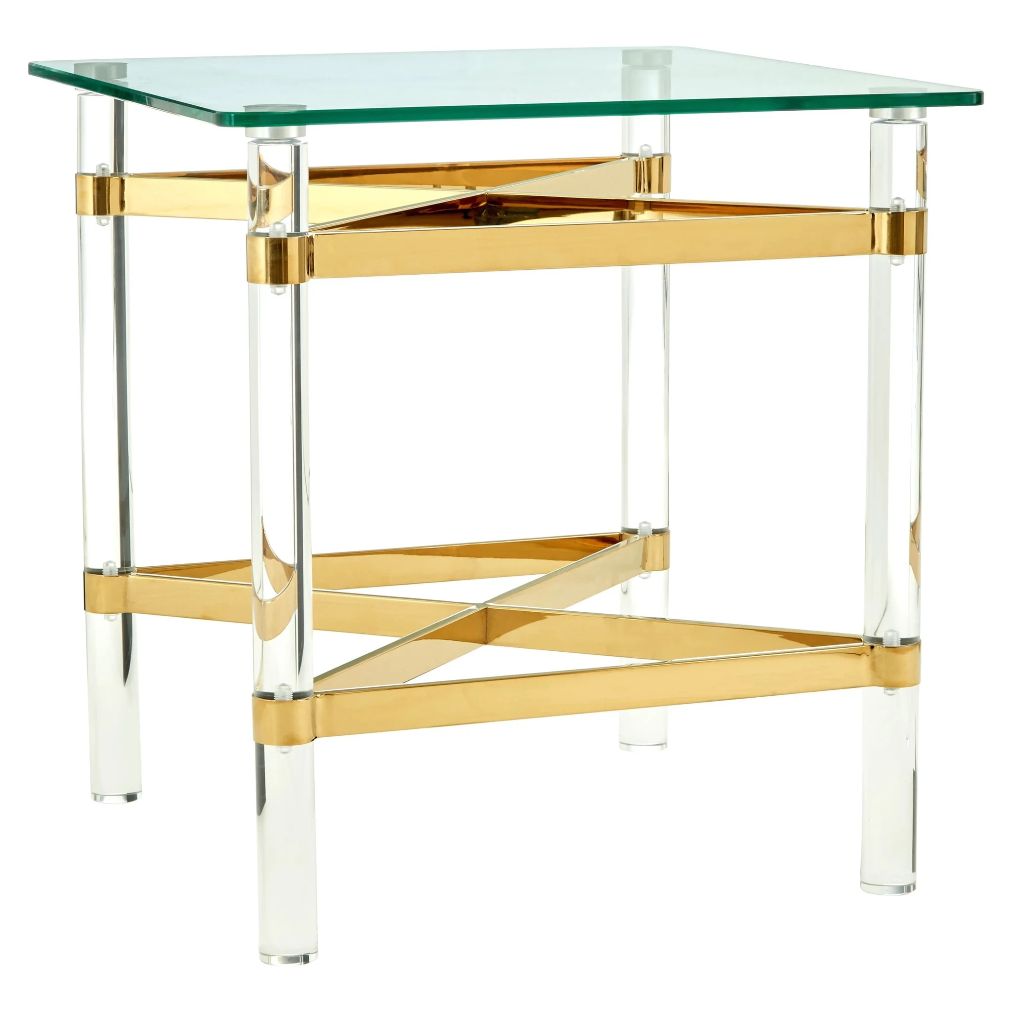 Clarence Glass and Gold Side Table - Tables, photo 4 of 6