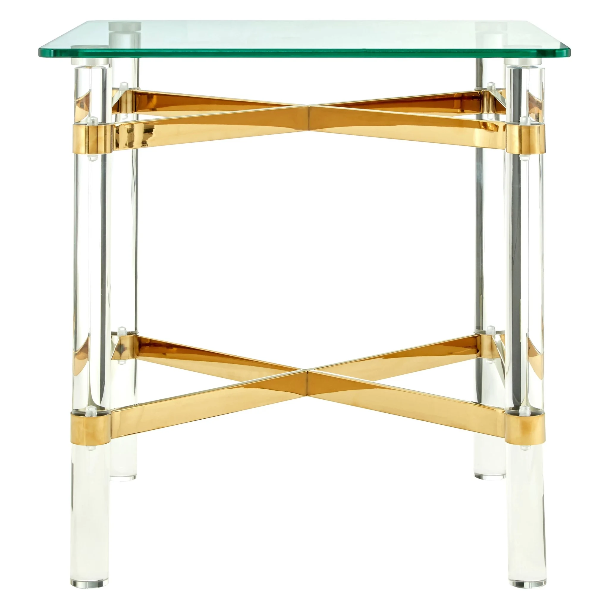 Clarence Glass and Gold Side Table - Tables, photo 3 of 6