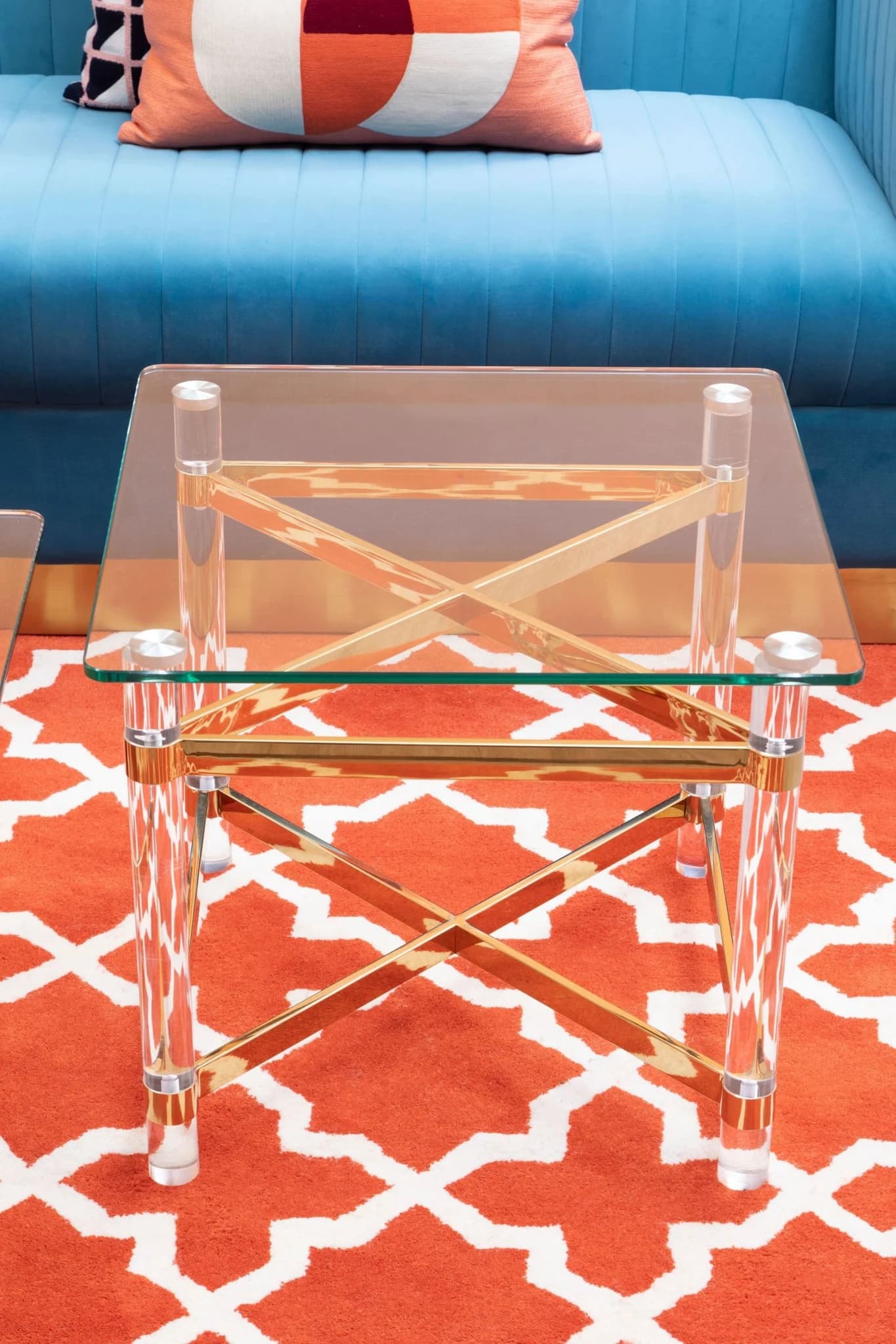 Clarence Glass and Gold Side Table - Tables, photo 2 of 6