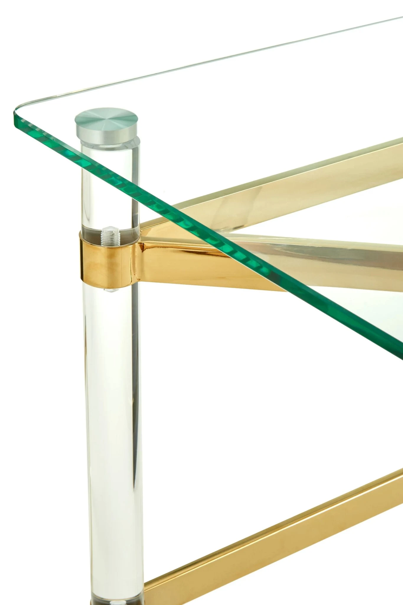 Clarence Glass and Gold Side Table - Tables, photo 6 of 6