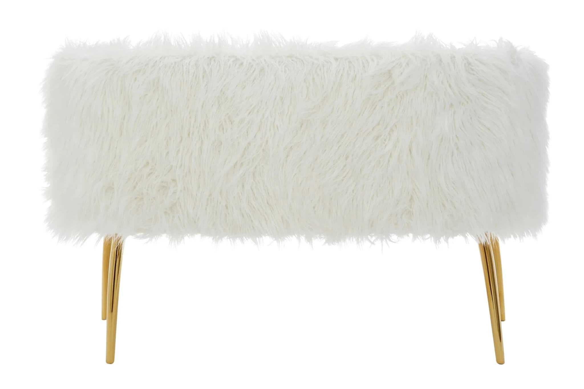 Clarence Fur Effect 2 Seater Sofa with Gold Legs - Seating, photo 4 of 8