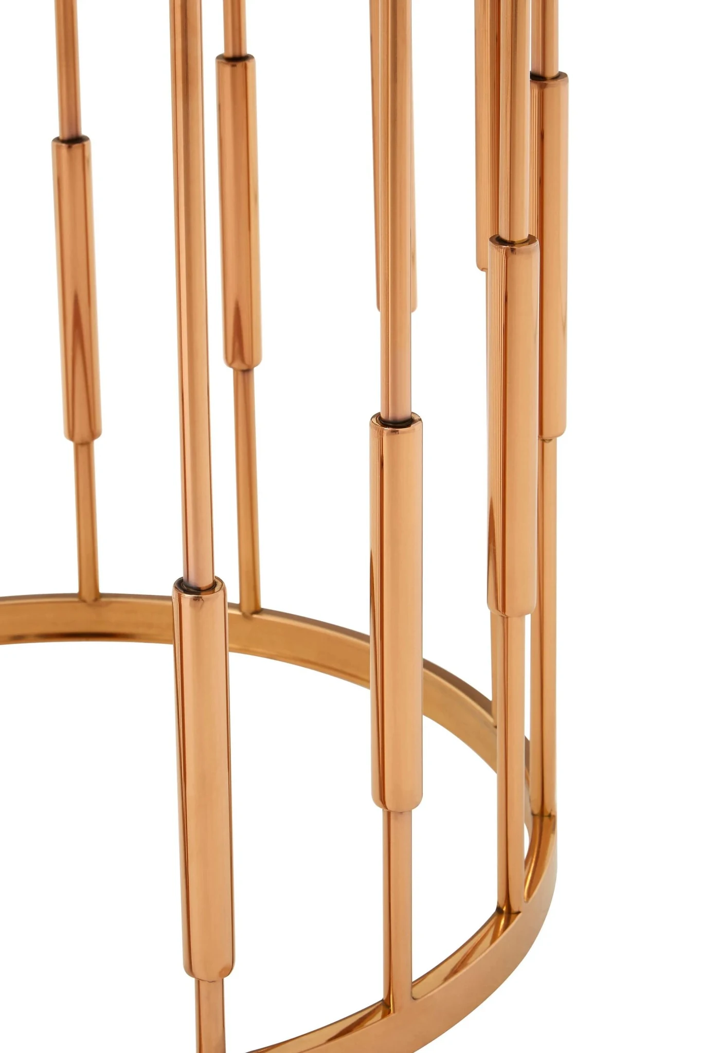 Alvaro Round Copper Finish Side Table - Tables, photo 5 of 6