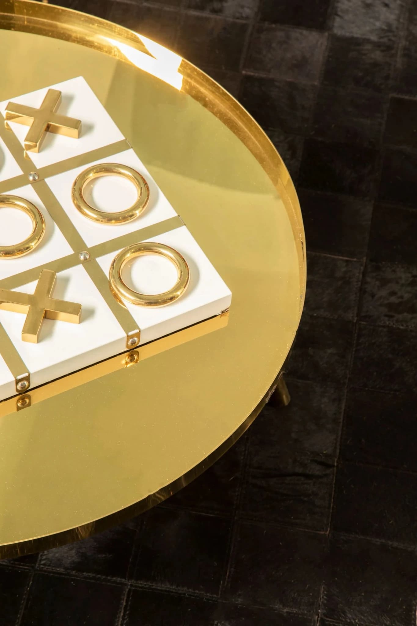 Alvaro Gold Set Of 2 Round Coffee Tables - Tables, photo 7 of 8