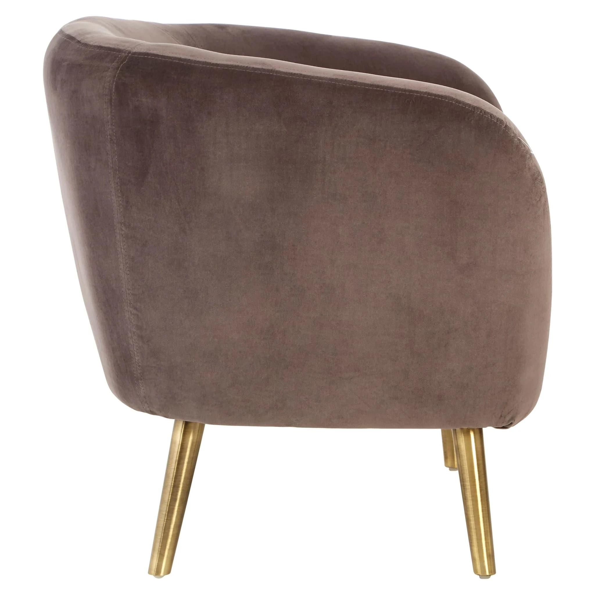Louxor Grey Velvet Round Armchair - Seating, photo 5 of 8