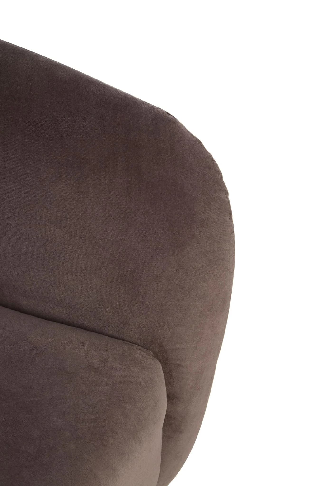Louxor Grey Velvet Round Armchair - Seating, photo 8 of 8