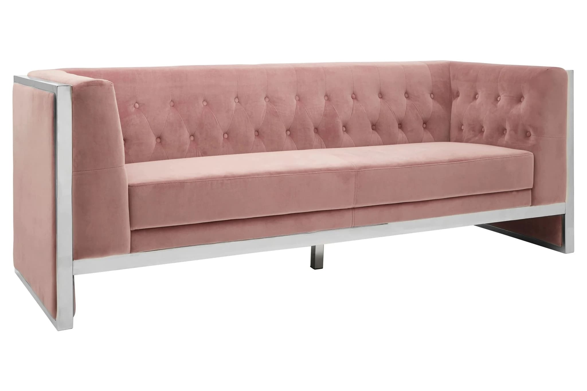 Vogue Pink Velvet 3 Seater Sofa - Seating, photo 6 of 8
