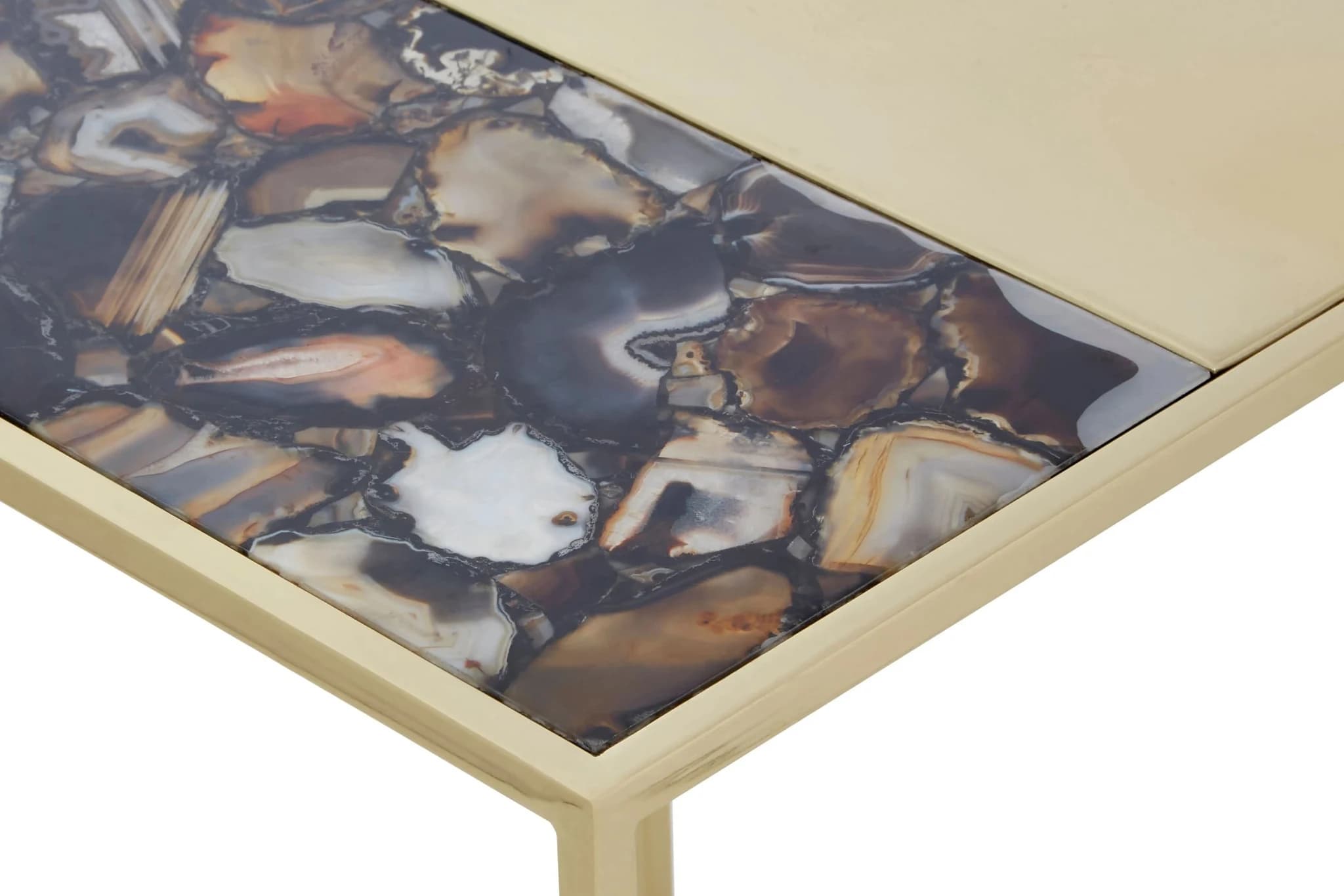Vita Agate and Gold Square Side Table - Tables, photo 4 of 4