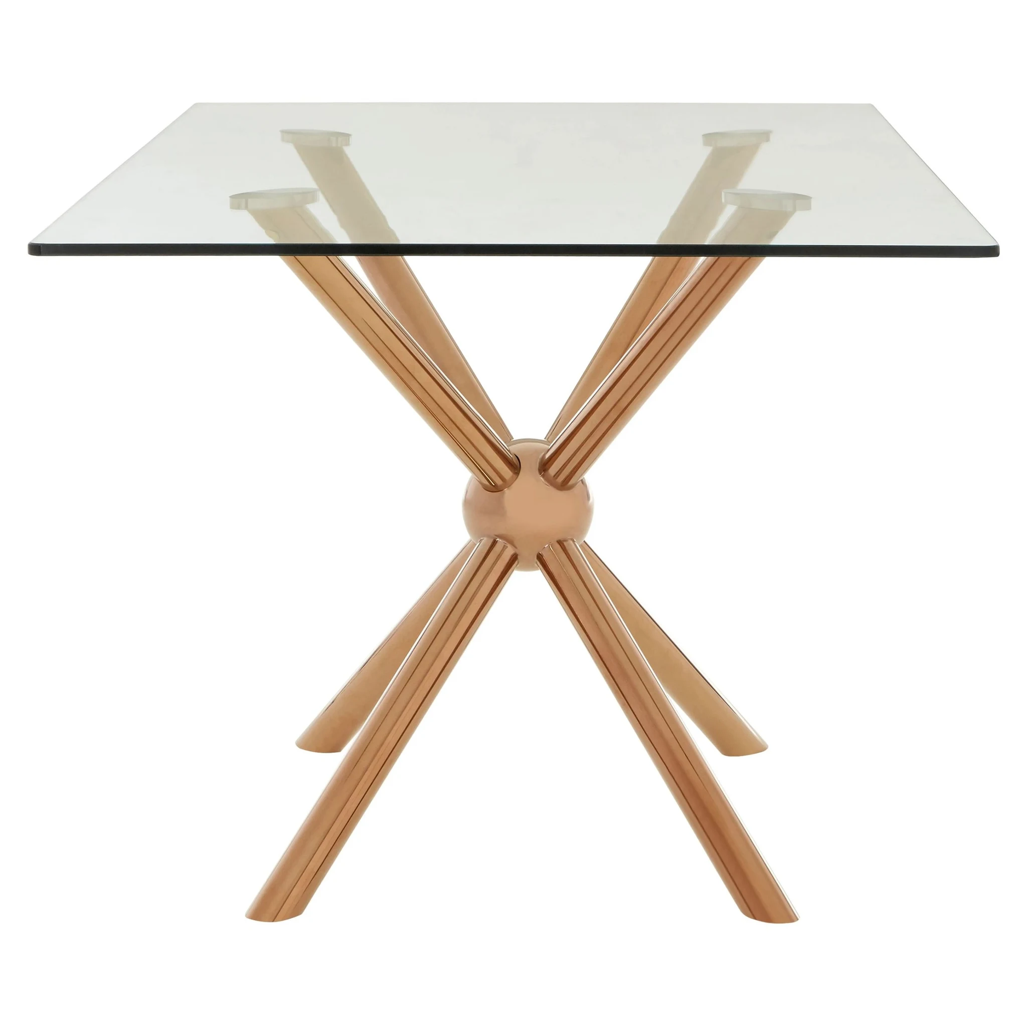 Novo Rectangular Rose Gold Dining Table - Tables, photo 2 of 5