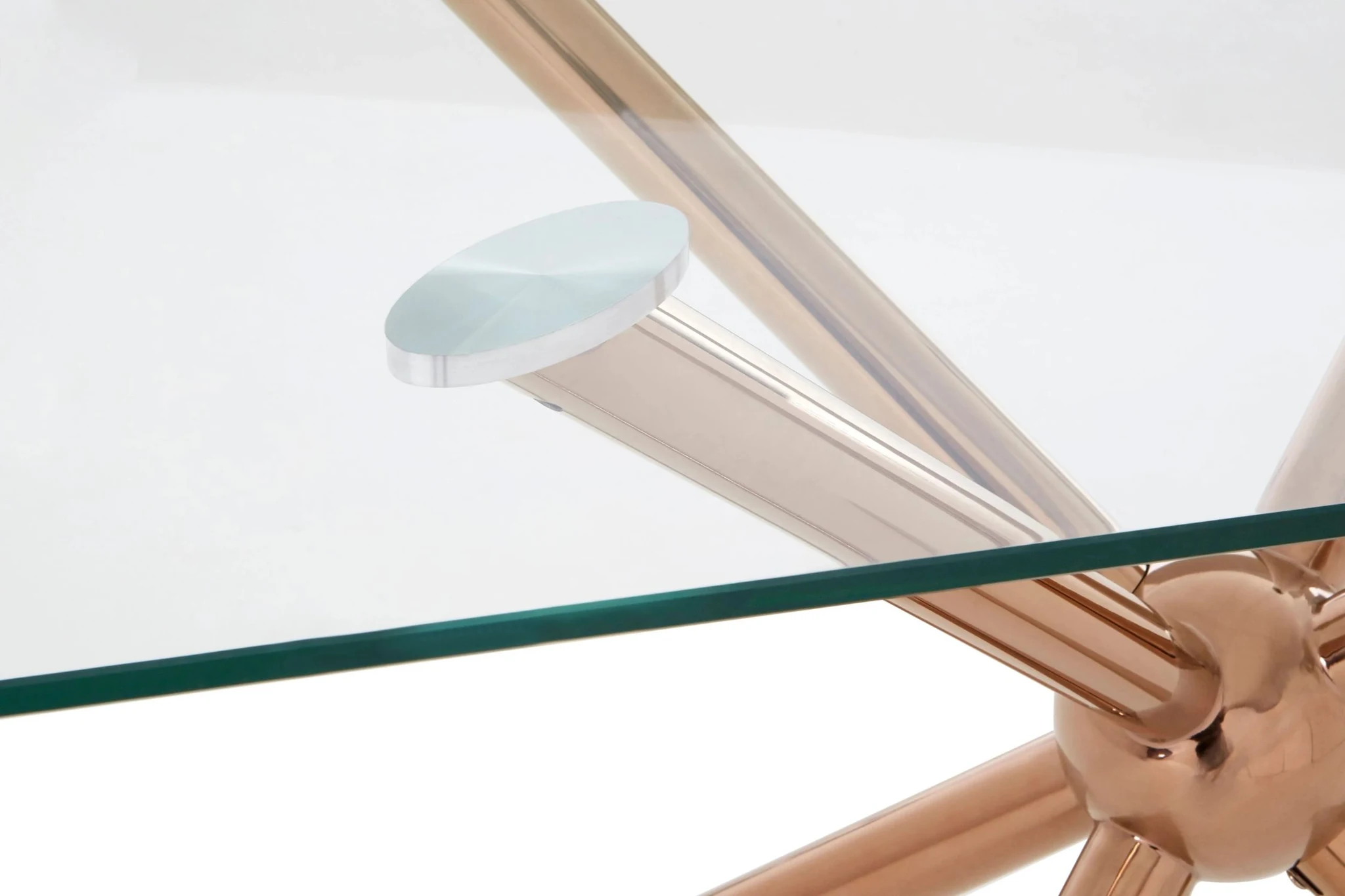 Novo Rectangular Rose Gold Dining Table - Tables, photo 4 of 5