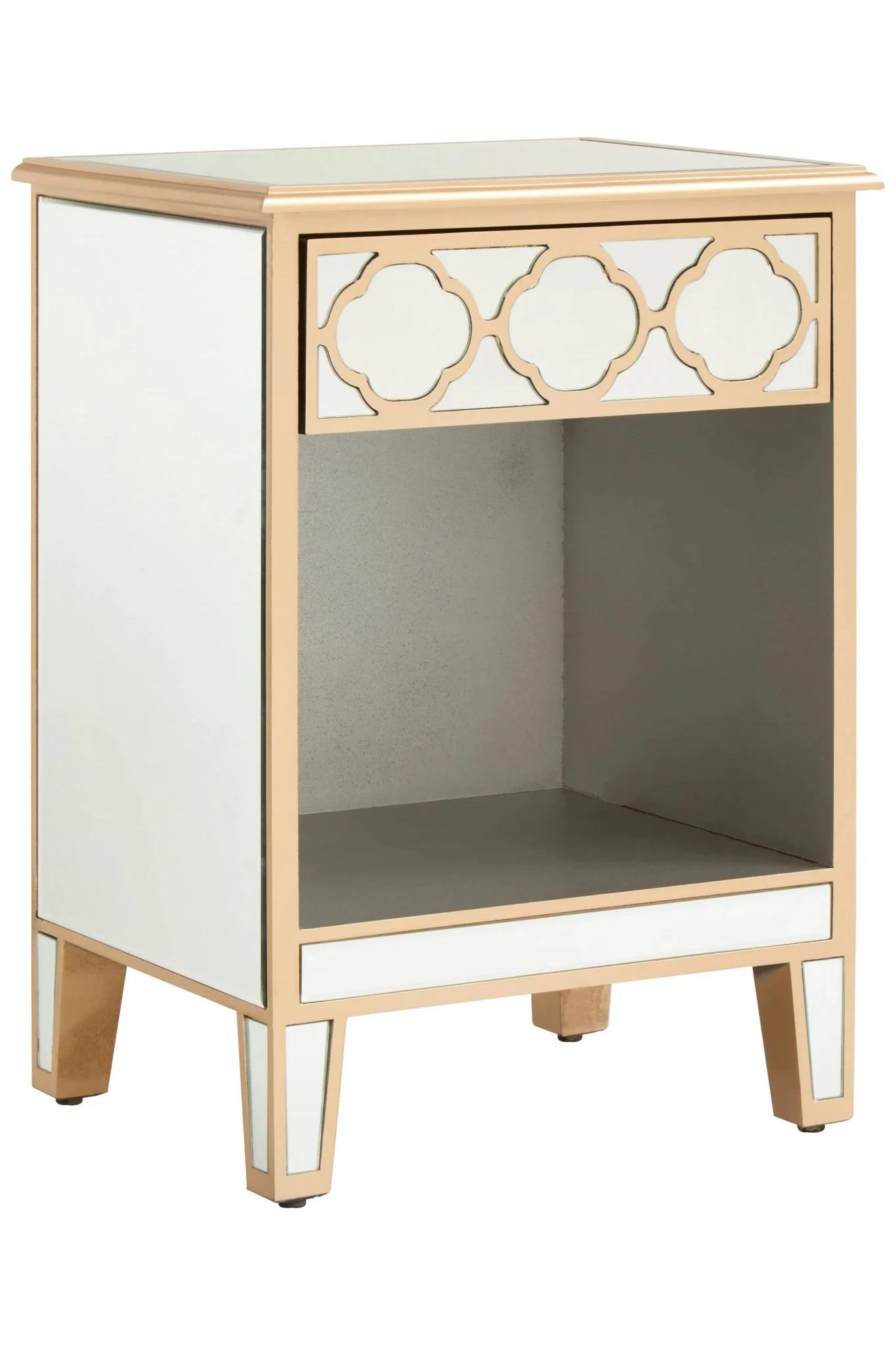 Grazia Mirrored Side Table with Drawer - Tables, photo 4 of 7