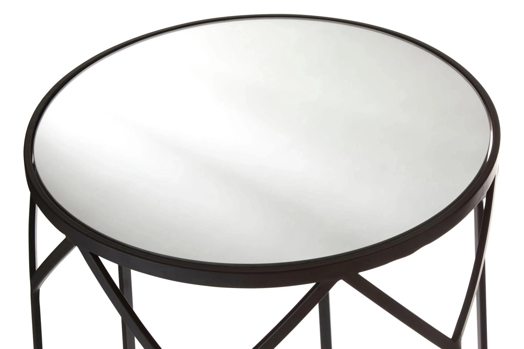 Avantis Mirror and Black Metal Set Of 2 Side Tables - Tables, photo 7 of 7