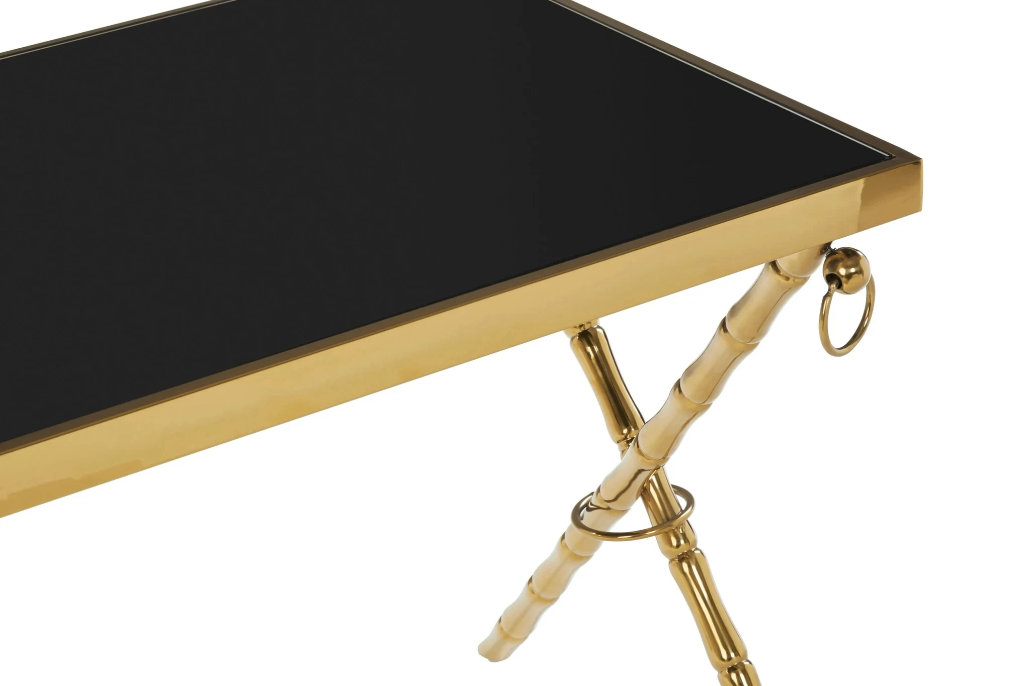 Arezzo Gold and Black Set Of 2 Nesting Tables - Tables, photo 6 of 7