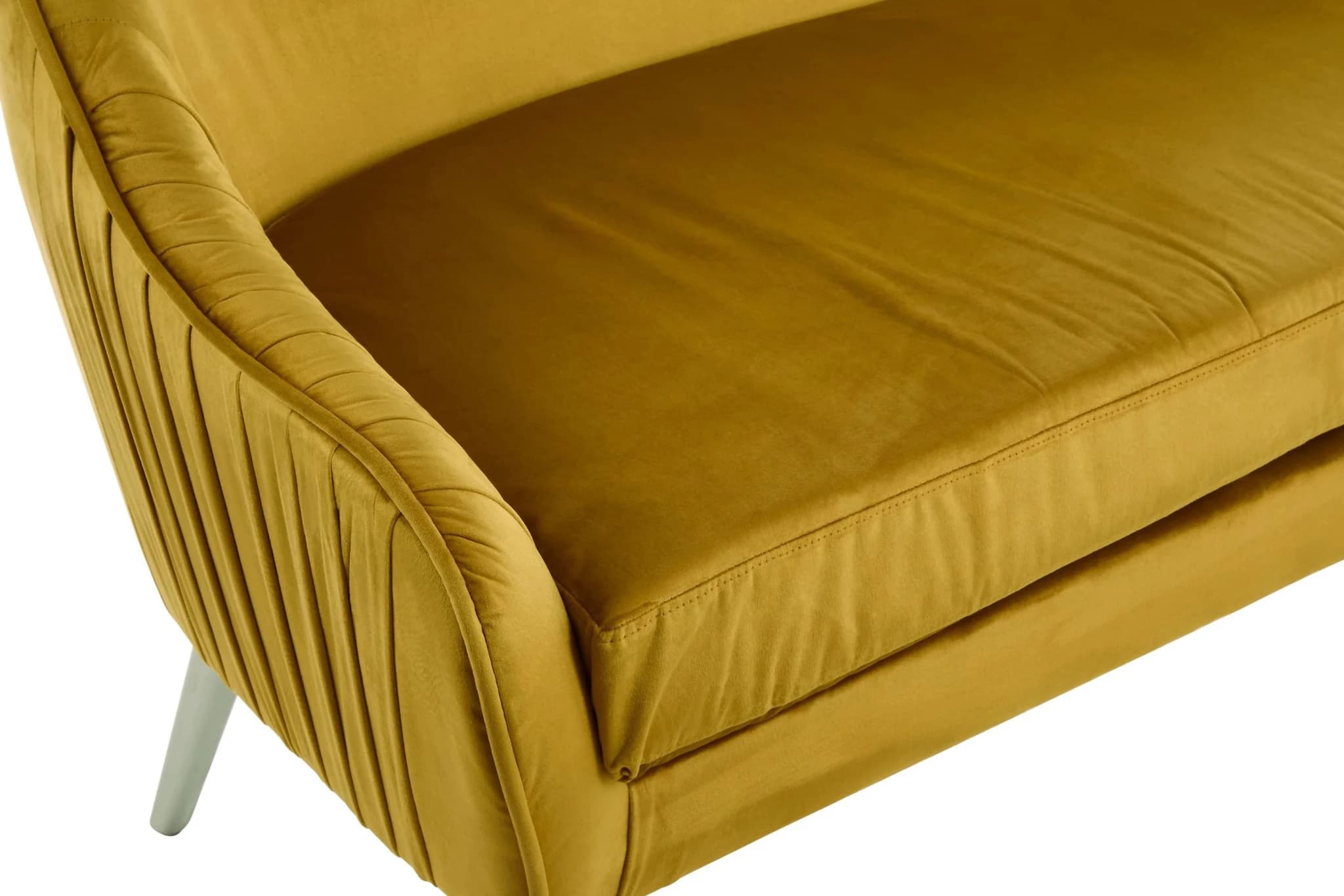 Louxor Mustard Velvet 2 Seater Sofa - Seating, photo 6 of 6
