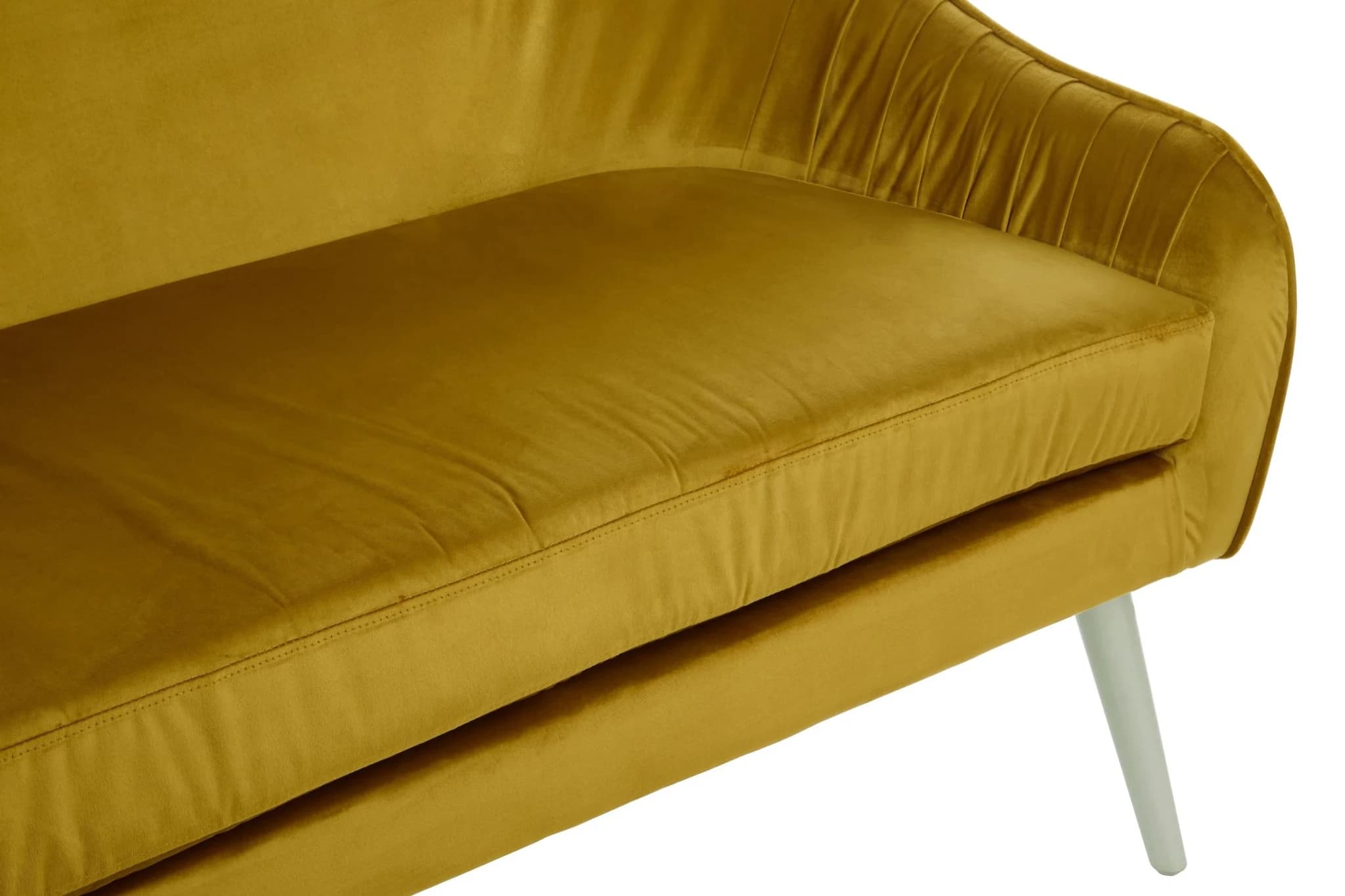 Louxor Mustard Velvet 2 Seater Sofa - Seating, photo 5 of 6