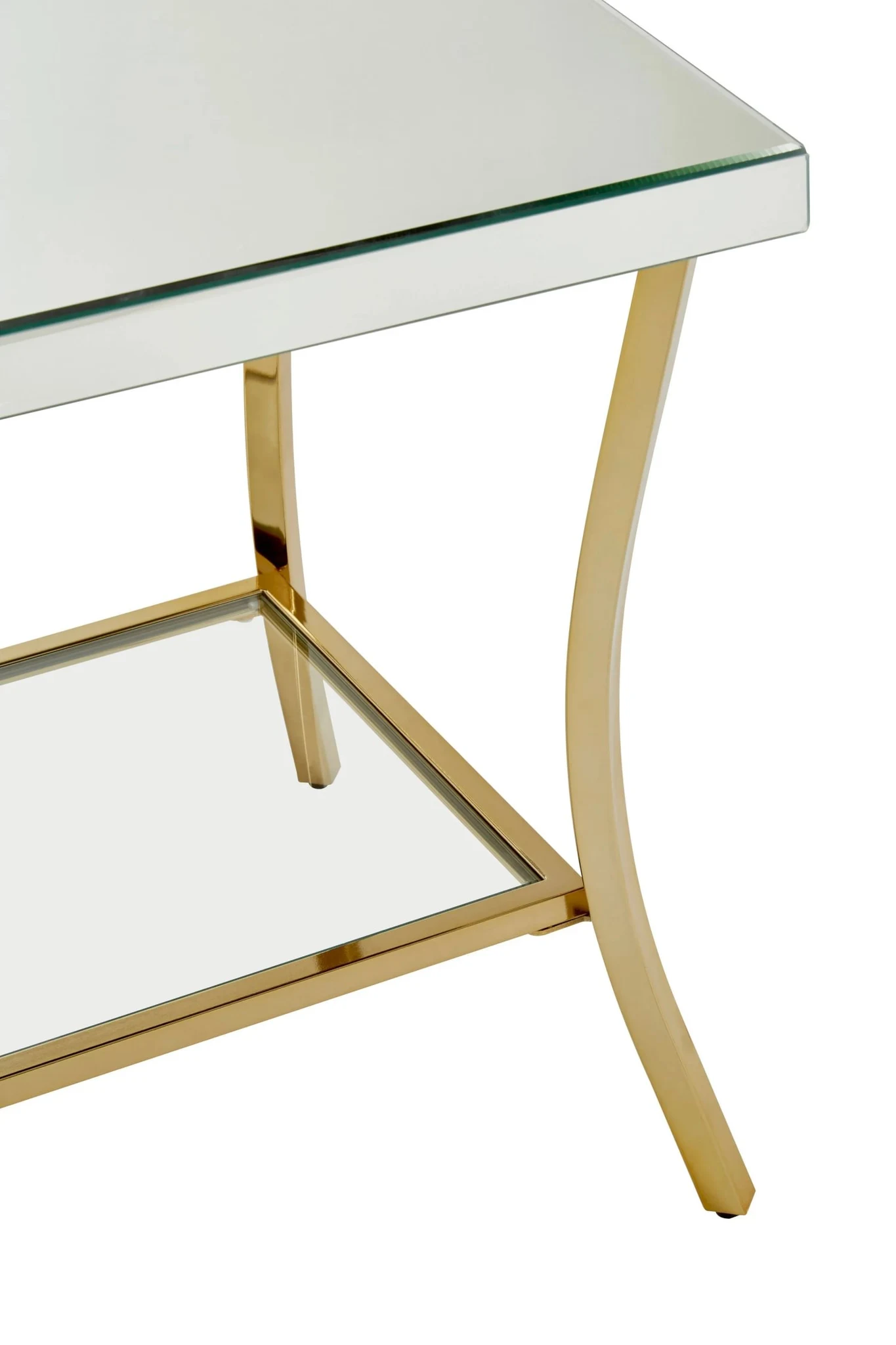 Kensington Townhouse Mirror Side Table with Gold Legs - Tables, photo 6 of 7