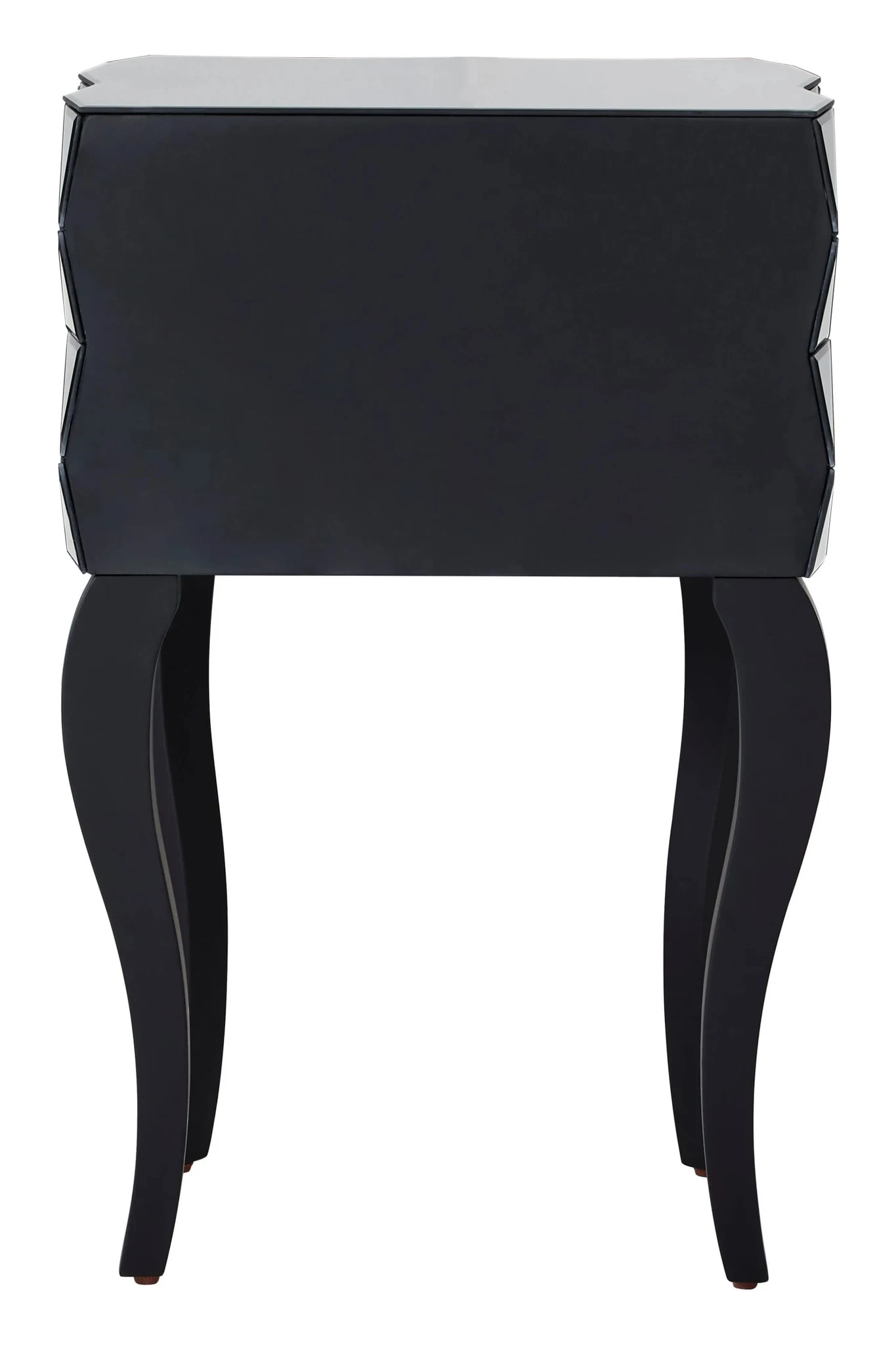 Soho Soho Smoked Faceted Mirror 2 Drawer Bedside Table - Tables, photo 2 of 7