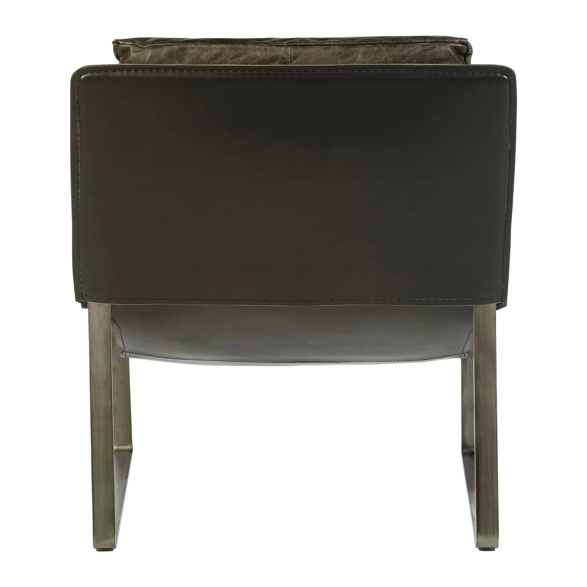 Hoxton Dark Brown Leather Lounge Chair - Seating, photo 5 of 8