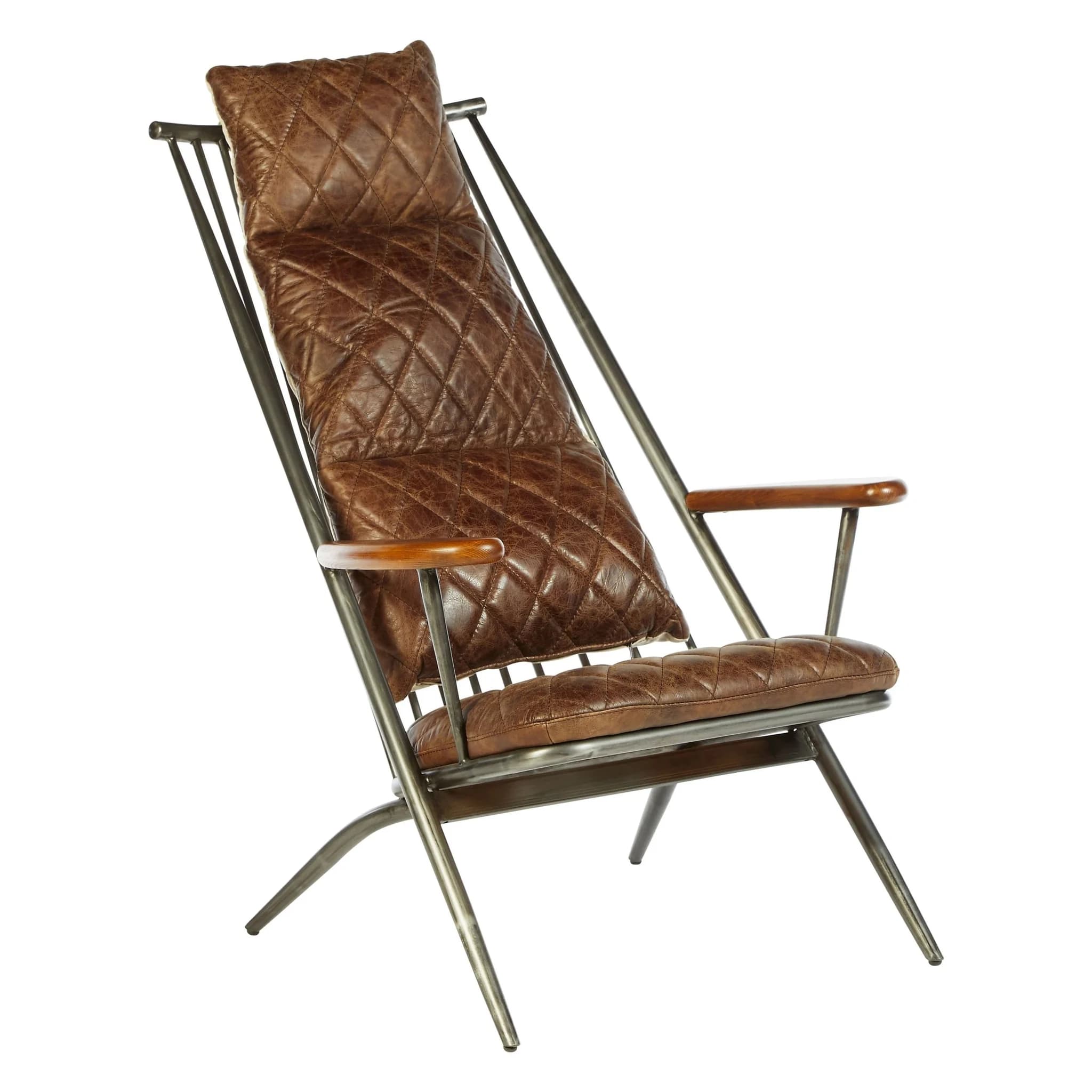 Hoxton Brown Leather High Back Chair - Seating, photo 6 of 8